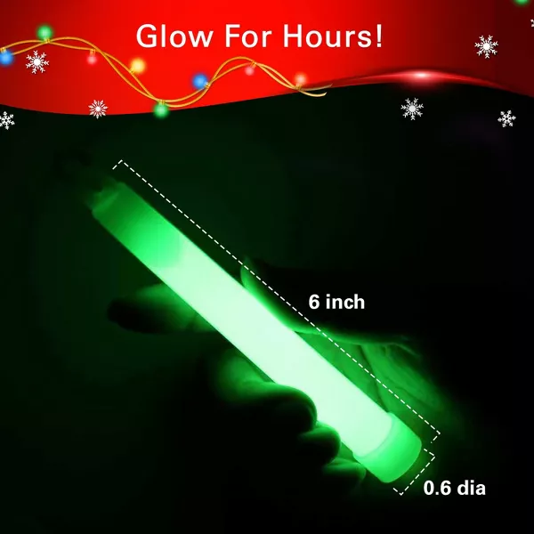 Sperric Glow Sticks, 6" Glow in the Dark Gift Toys & Party Favors, 12Hr Use Light Stick Toy for Emergency Use, 25Pcs
