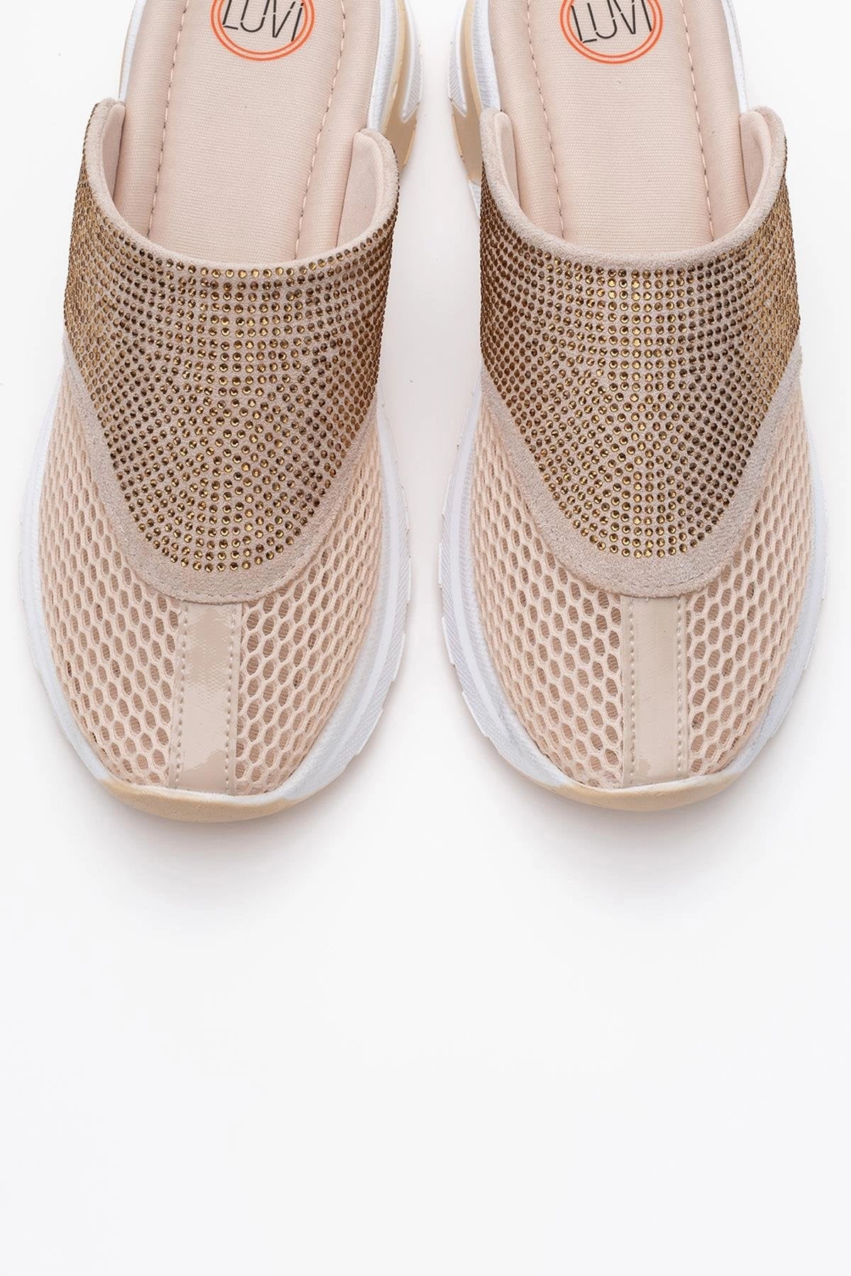 Prologue Shoes Womens GLEA Mesh Rhinestone Mules