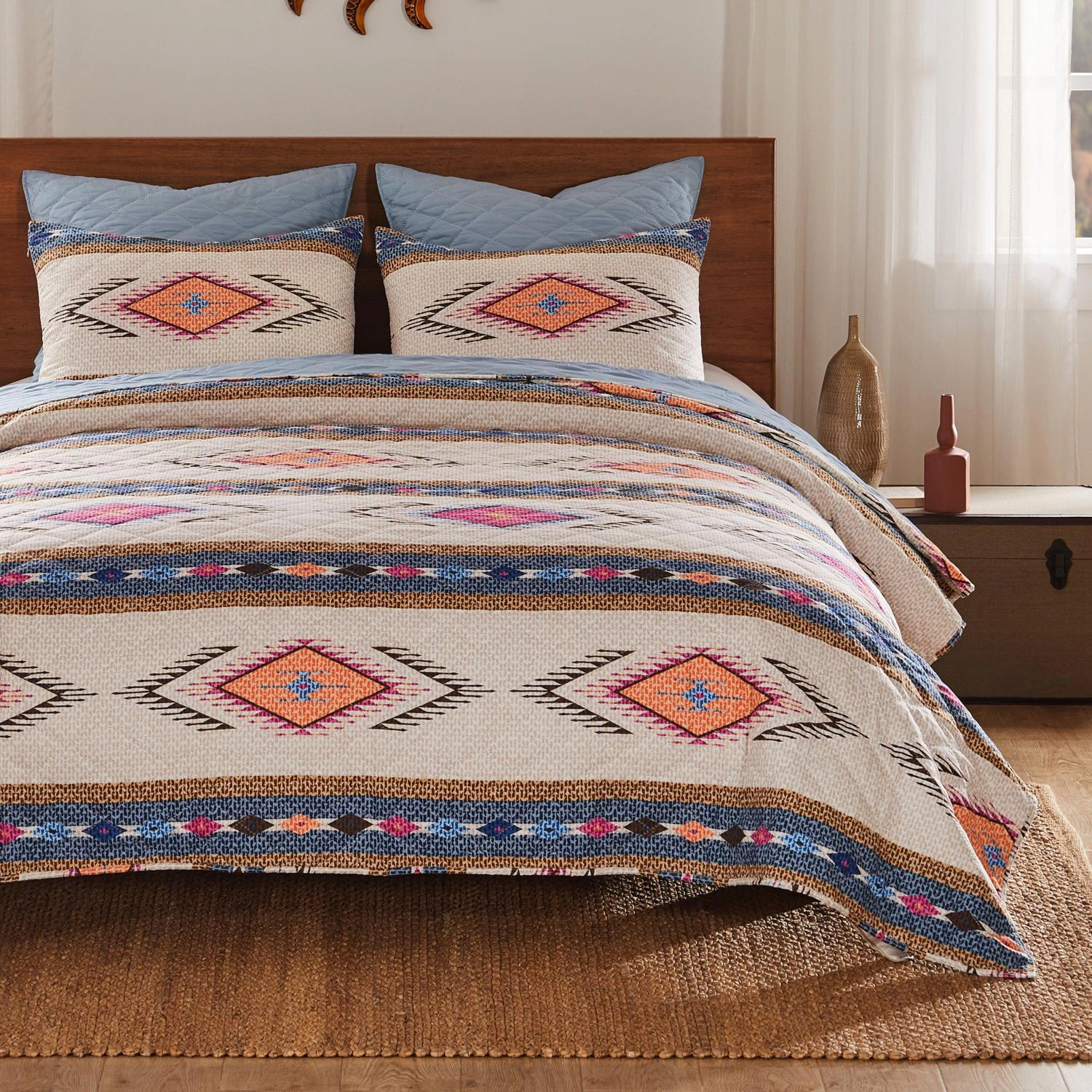 Greenland Home Fashions Cheyenne Luxurious Modern Design 3 Piece s Quilt Set Spirit