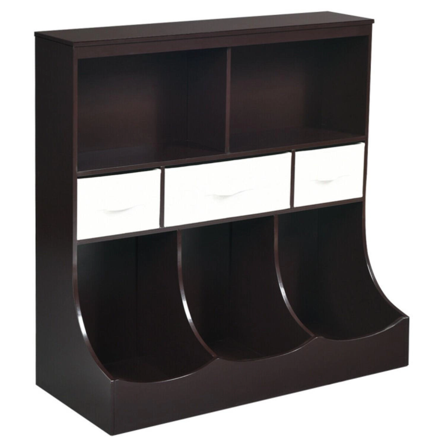 Hivvago Freestanding Storage Cabinet with 3 Baskets