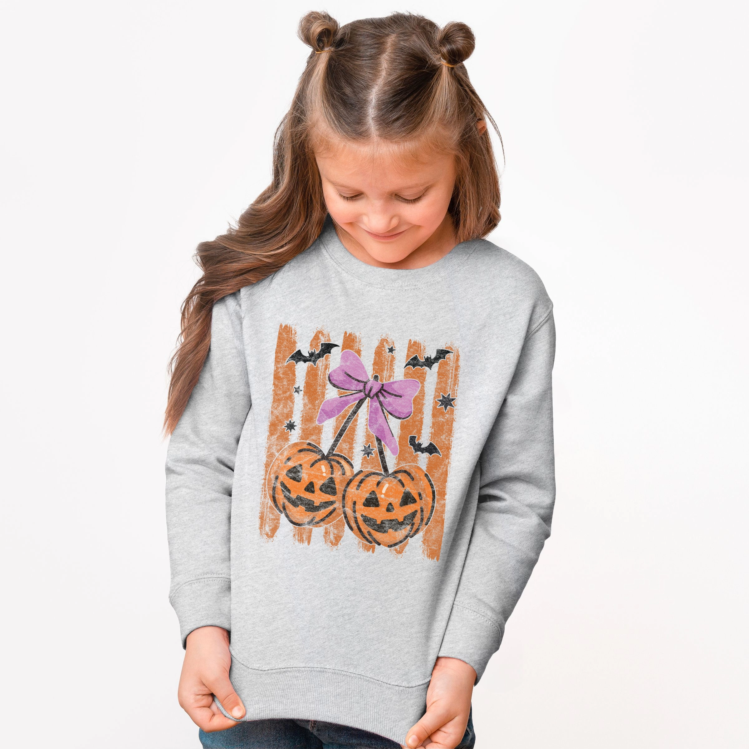 The Juniper Shop - Youth Graphic Sweatshirt Pumpkin Cherry Bunch