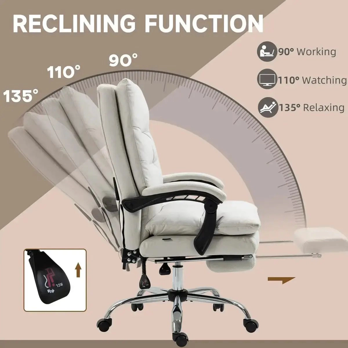 Platinum-Level Office Chairs Ultimate Executive Massage Office Chair with Heated Recline, Footrest