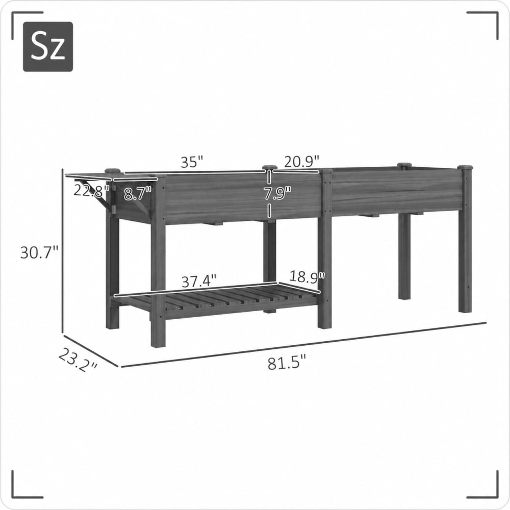 WOW PIONEER Long Rectangular Wooden Planter Box