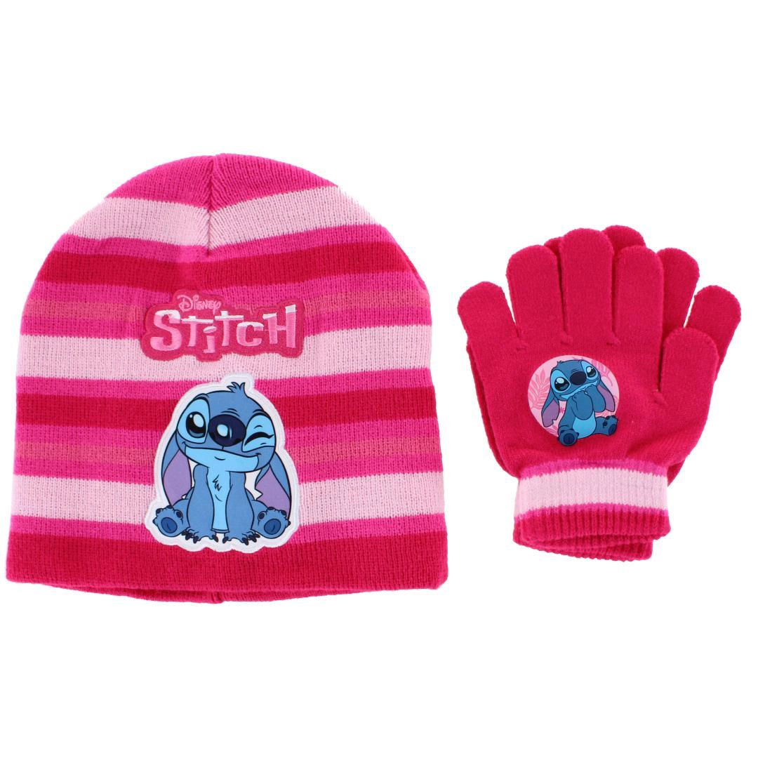 Textiel Trade Girl's Disney Stitch Winter Beanie and Gloves Set