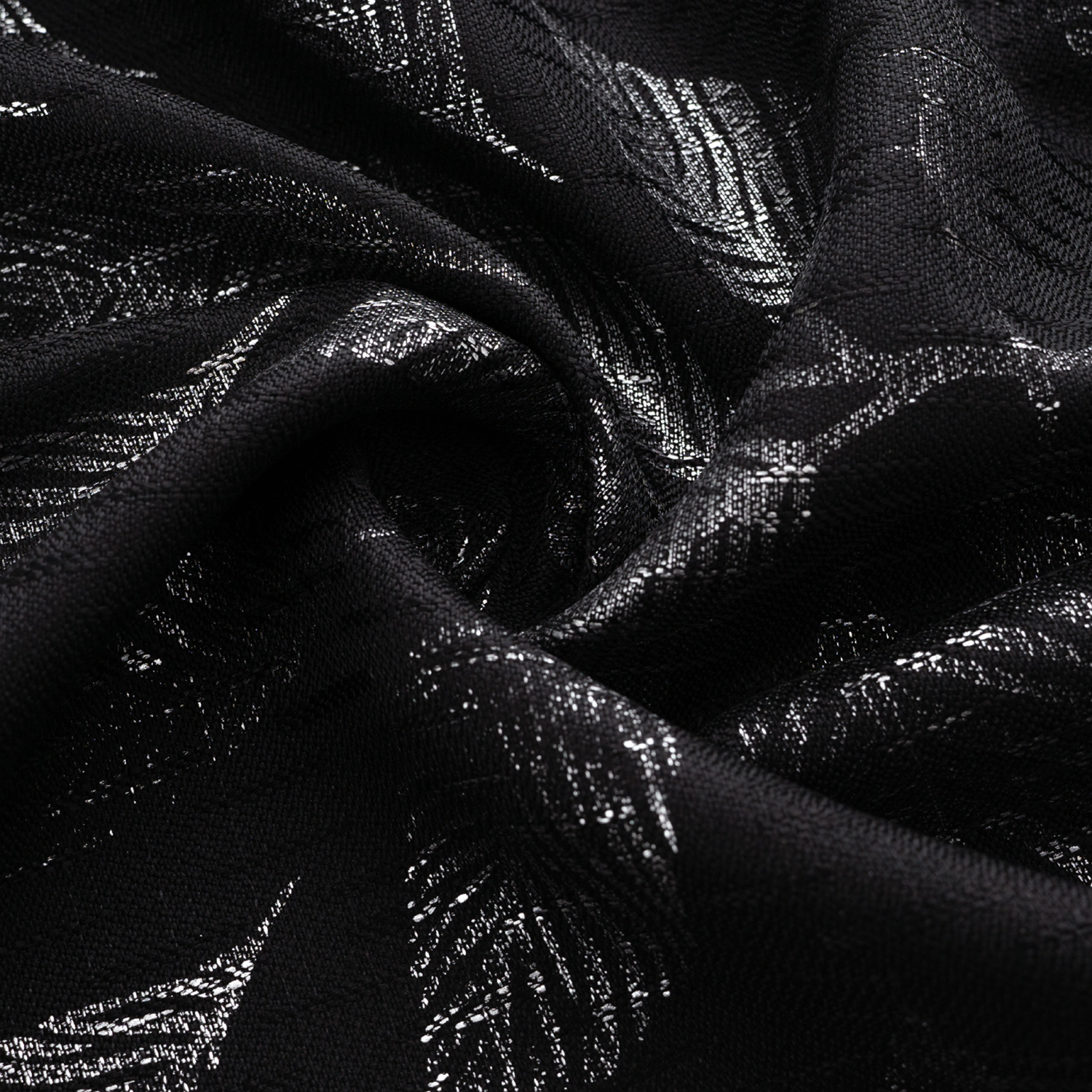 RT Designers Collection Bexley Foil Jacquard Polyester Window Curtain Grommet Panel 52" x 84
