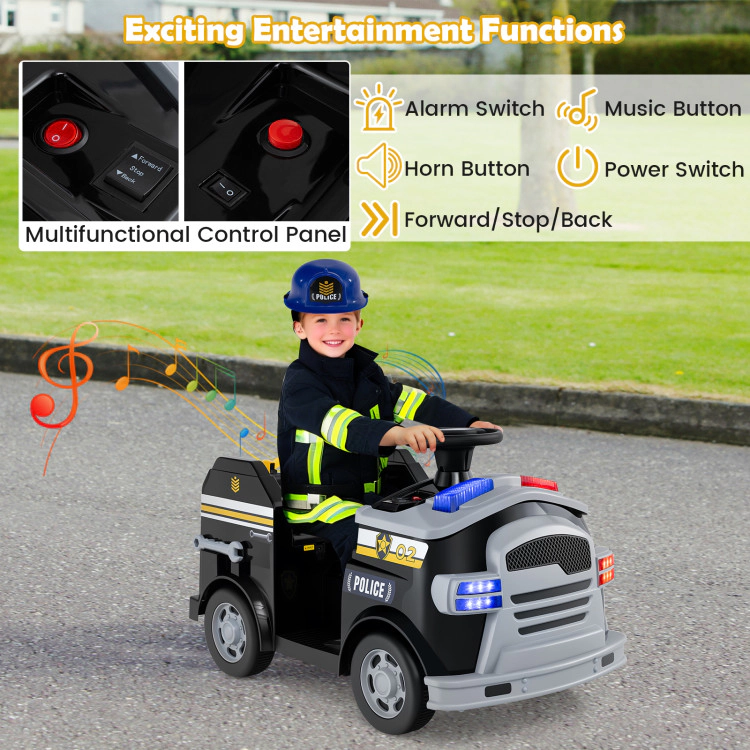 Hivvago 12V Toddler Fire Toy Car with Shovel and Wrench for Ages 37-95 Months
