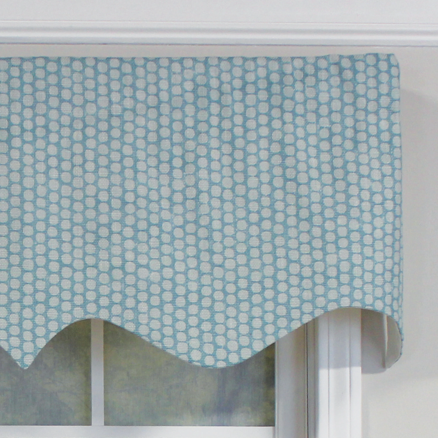 RLF Home Circles Regal 100% Cotton with Fully Lined 3" Rod Pocket Valnance for Windows 50" x 17" Spa