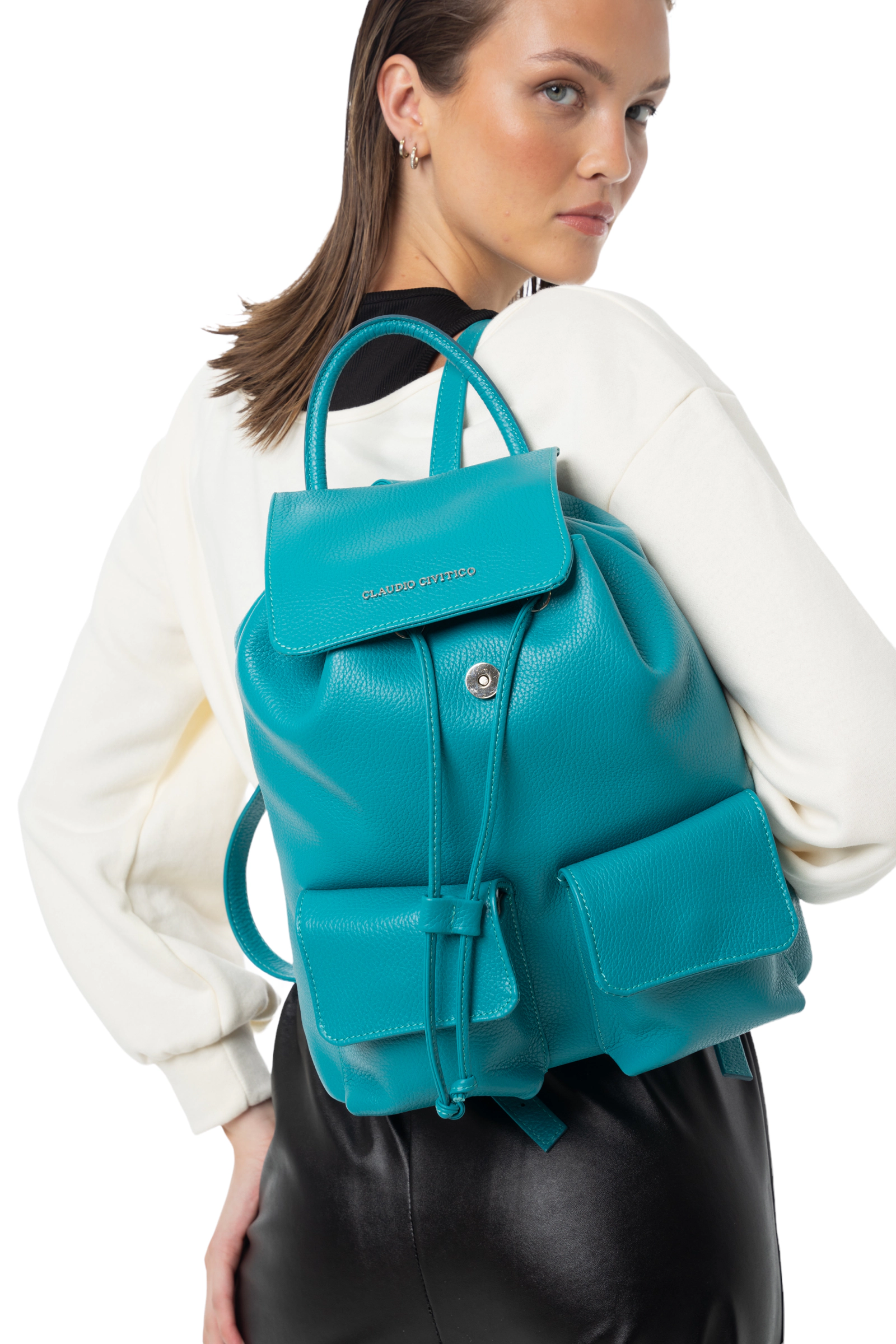 Claudio Civitico - Adrianna Women's 100% Italian Leather Backpack Bag