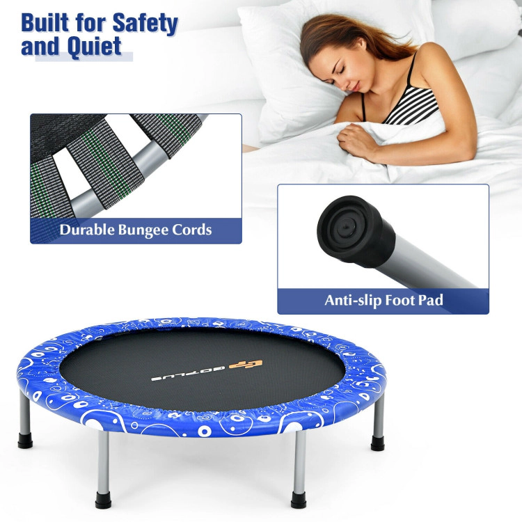 Hivvago 36 Inch Kids Trampoline Mini Rebounder with Full Covered Handrail