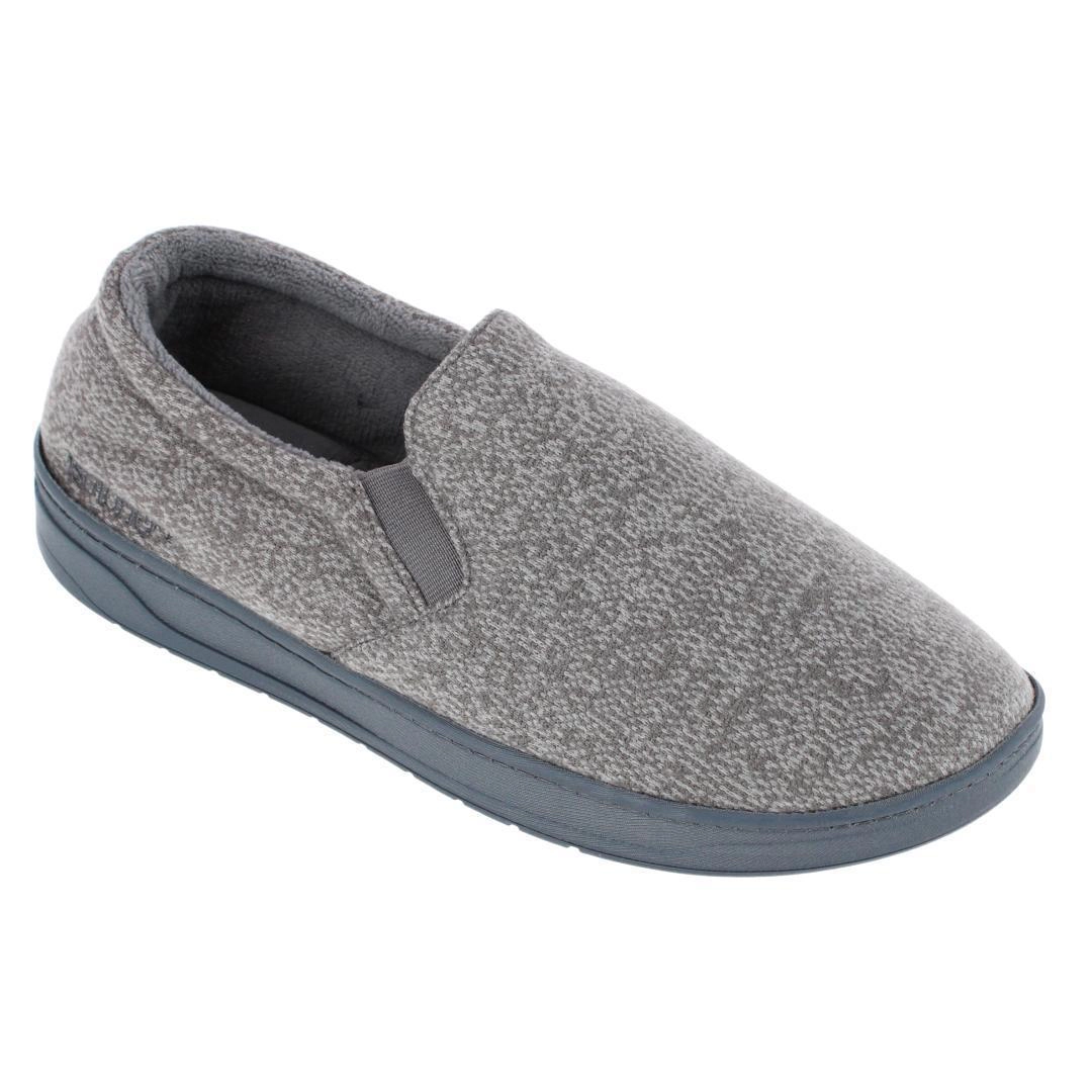 Isotoner Men's Heathered Knit Twin Gore Slipper