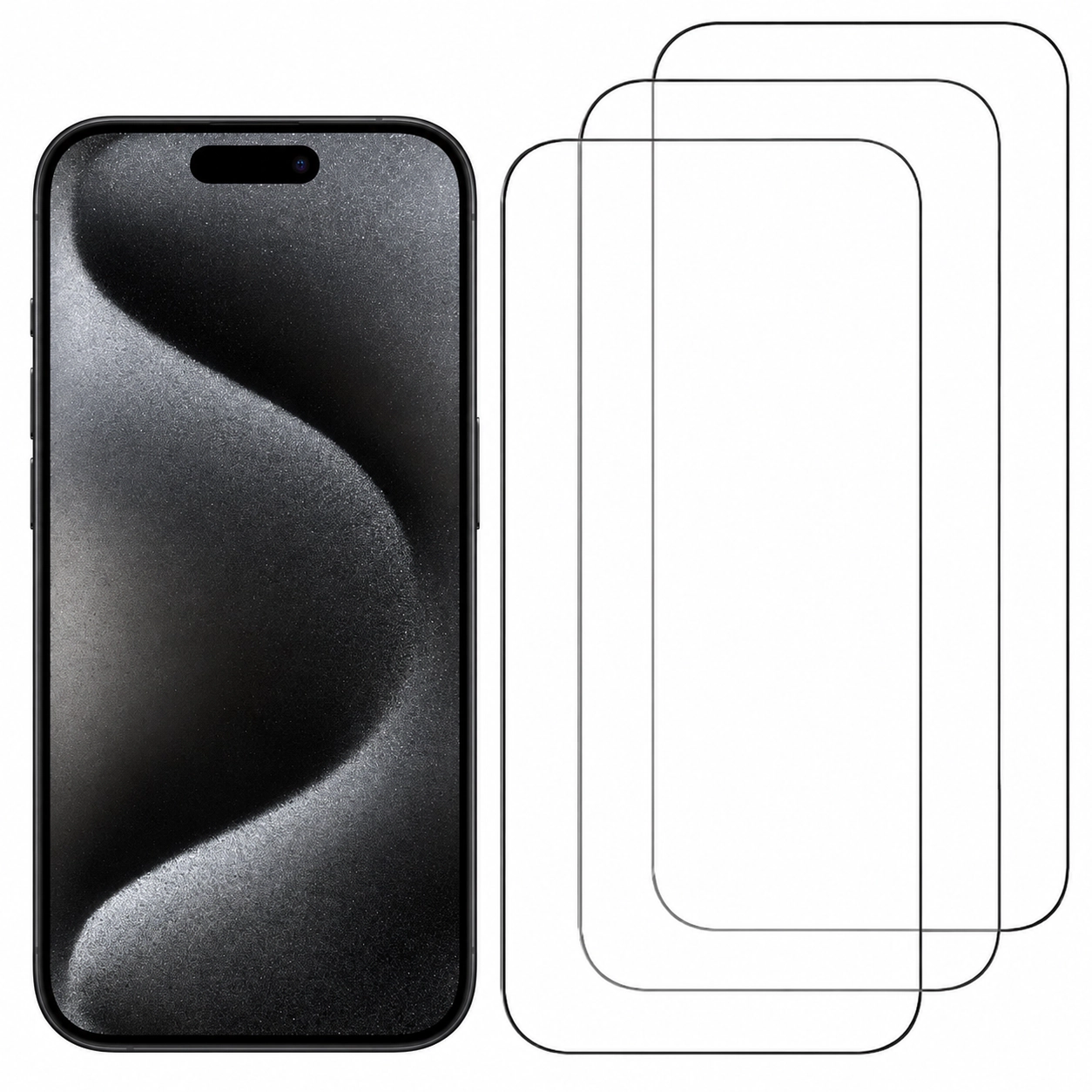 Qixxronics Screen Protector for iPhone 16 Tempered Glass Anti-Scratch Film Protector 3-Pack