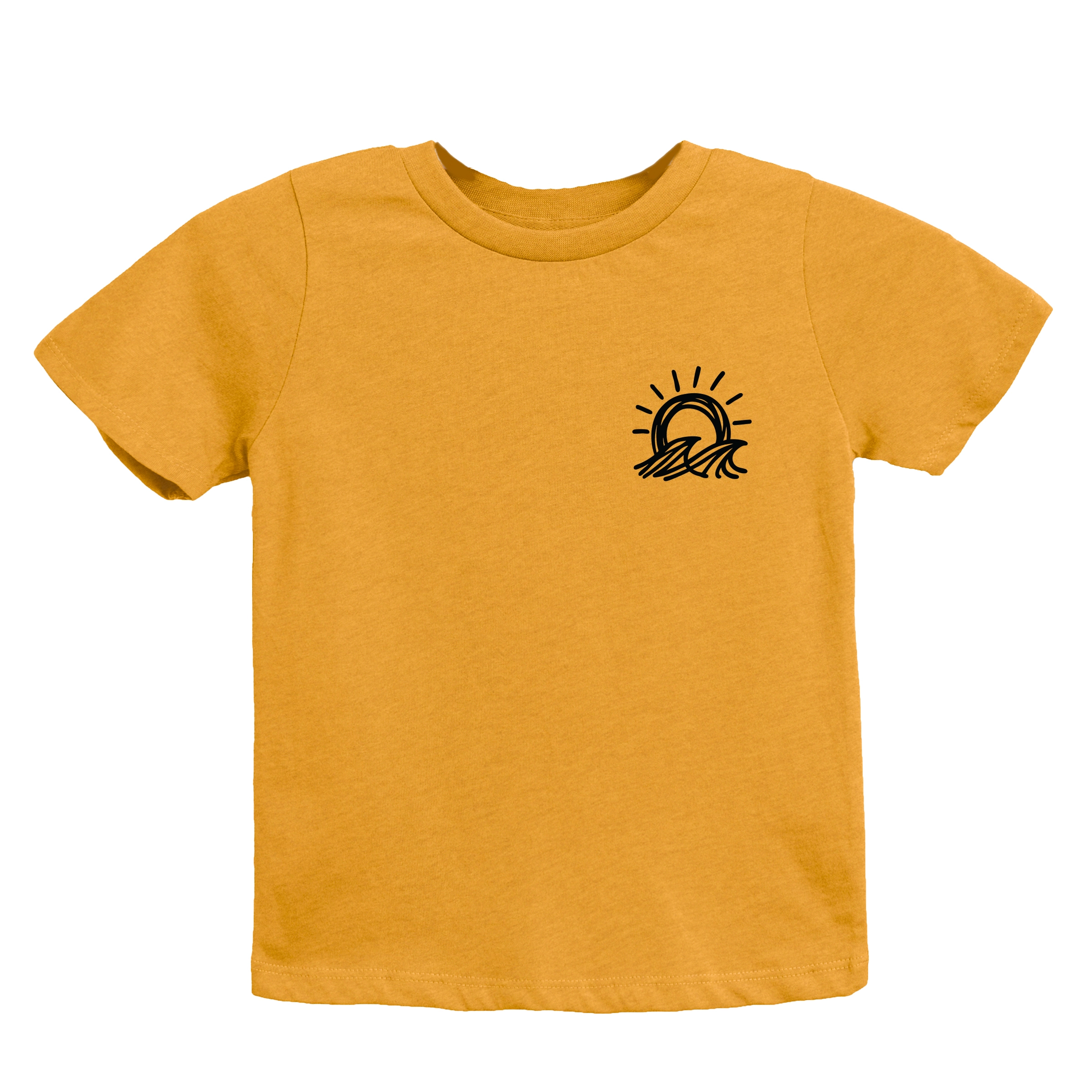 The Juniper Shop - Sun and Waves Sketch Youth Short Sleeve Graphic T-Shirt