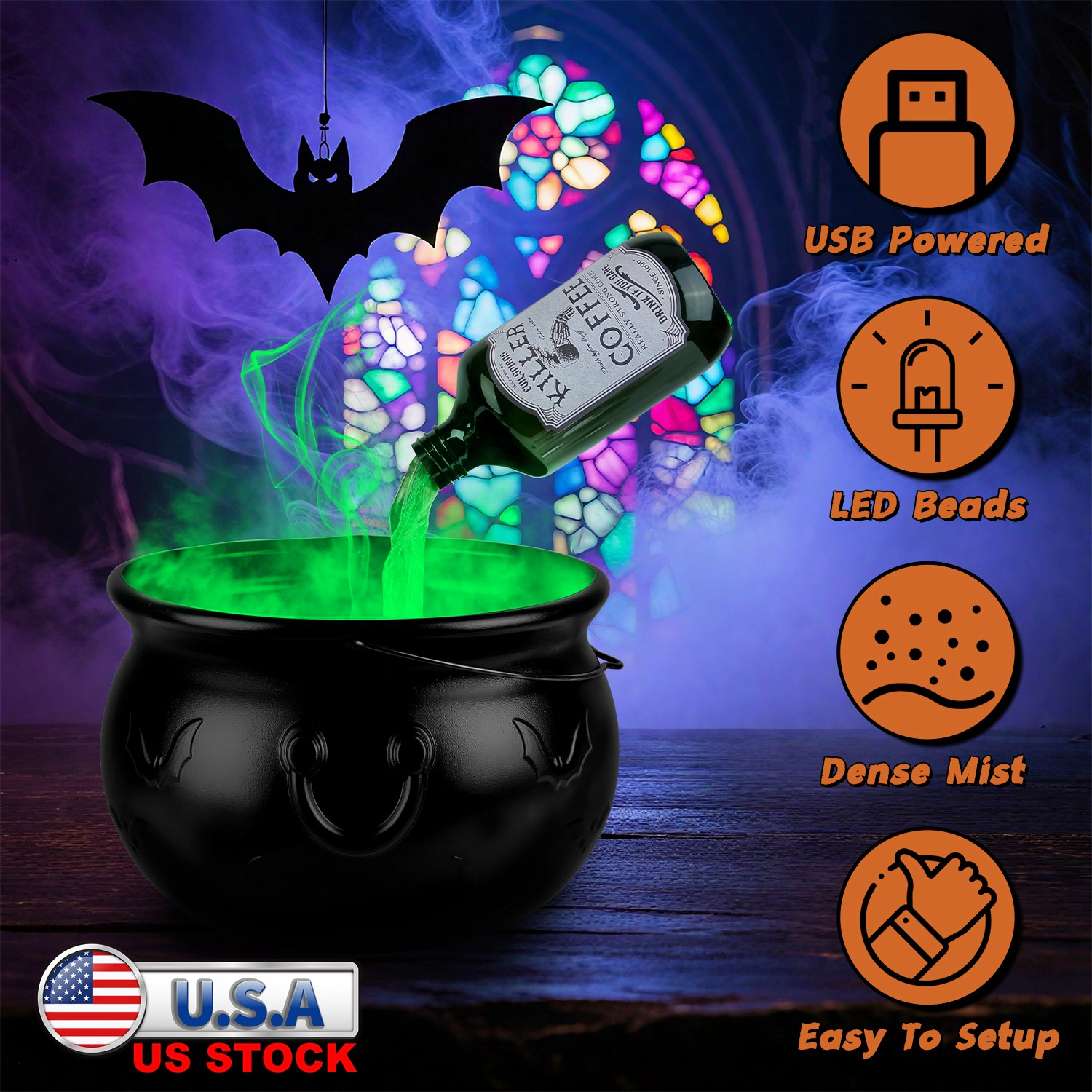 IMounTEK Unisex 2-in-1 Halloween Witch Cauldron Set