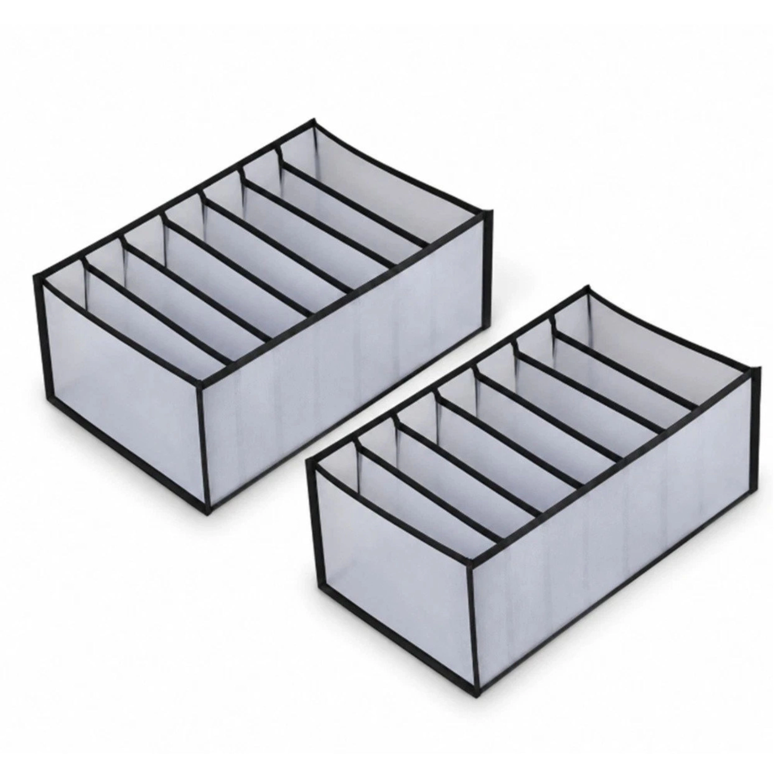 Home Collection Pack of 2 Foldable Drawer Organizer Bins for Clothes Storage