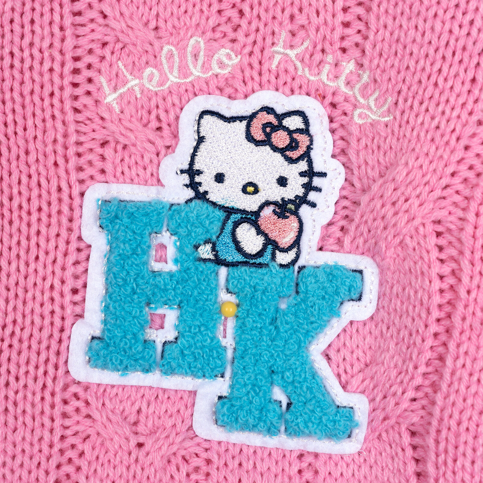 Hello Kitty Girls' Varsity Cardigan Sweater