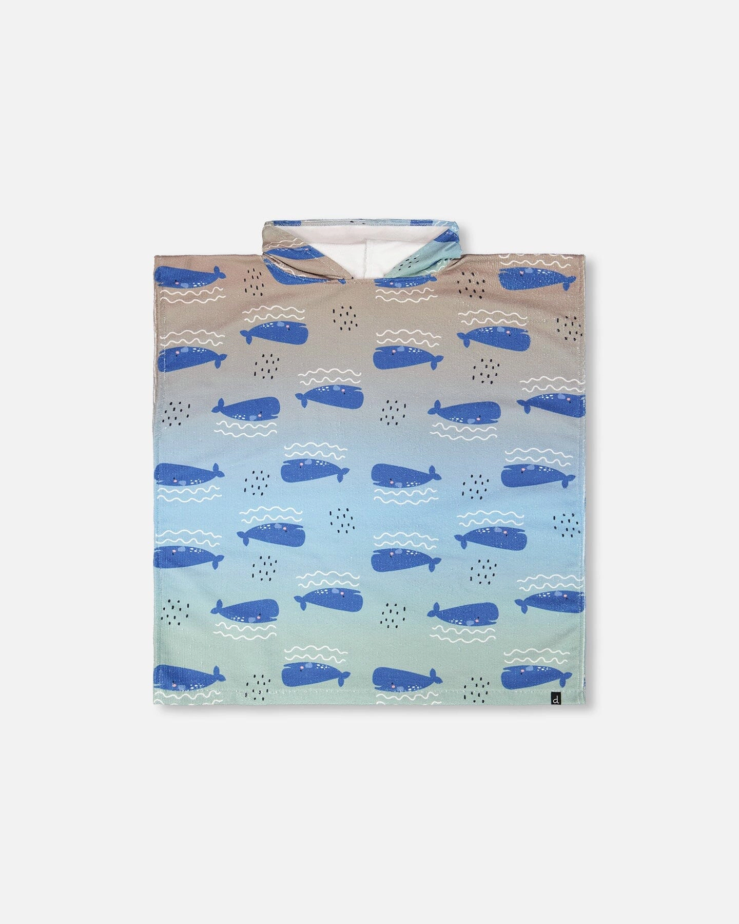 Deux par Deux Boys Hooded Beach Towel Whale Print