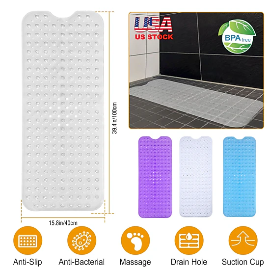 GBruno Non-Slip Massage Bath Tub Mat With Suction Cups