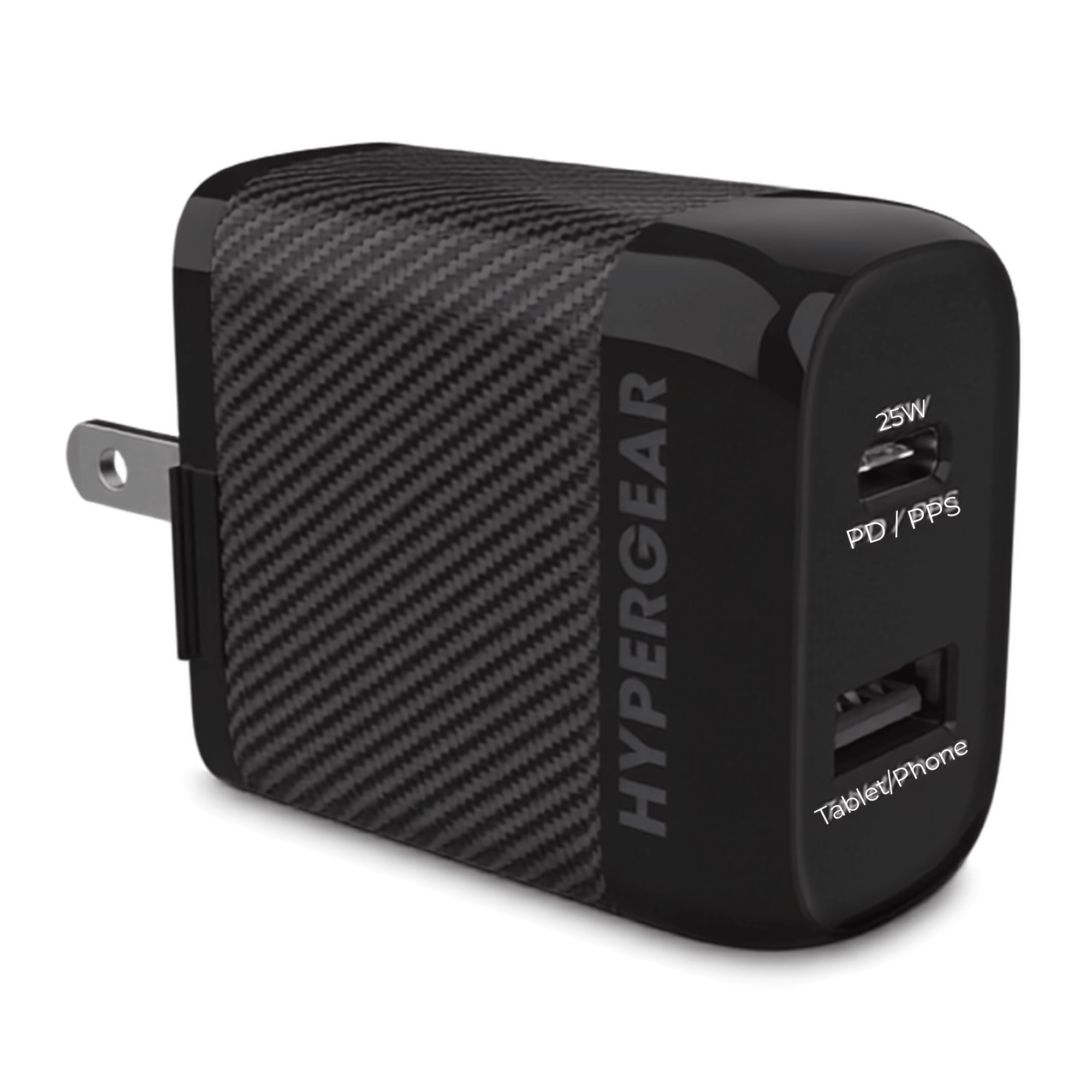 HyperGear SpeedBoost 25W USB-C PD + 12W USB Fast Wall Charger with PPS