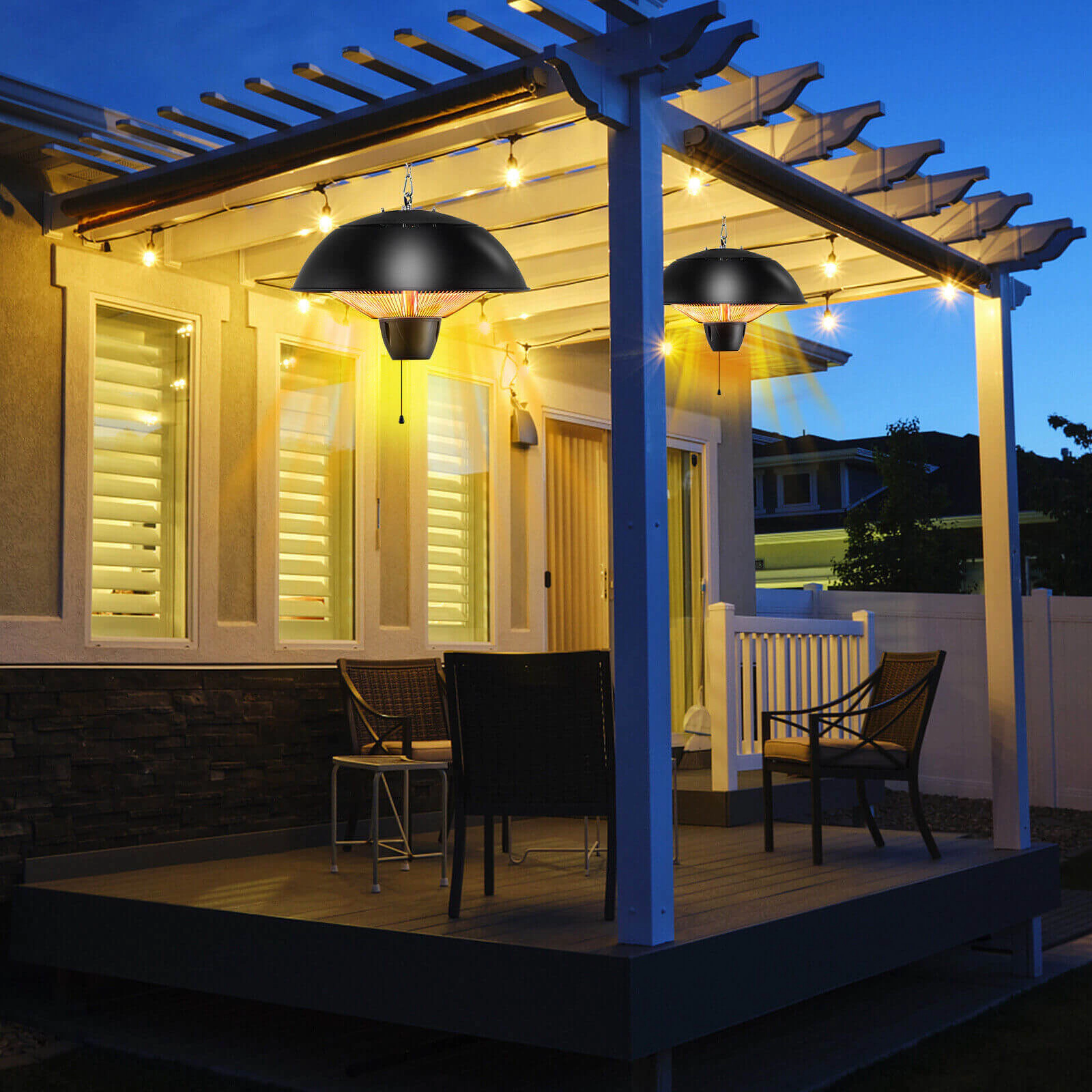SlickBlue Electric Ceiling Mounted Patio Heater for Indoor Outdoor Use