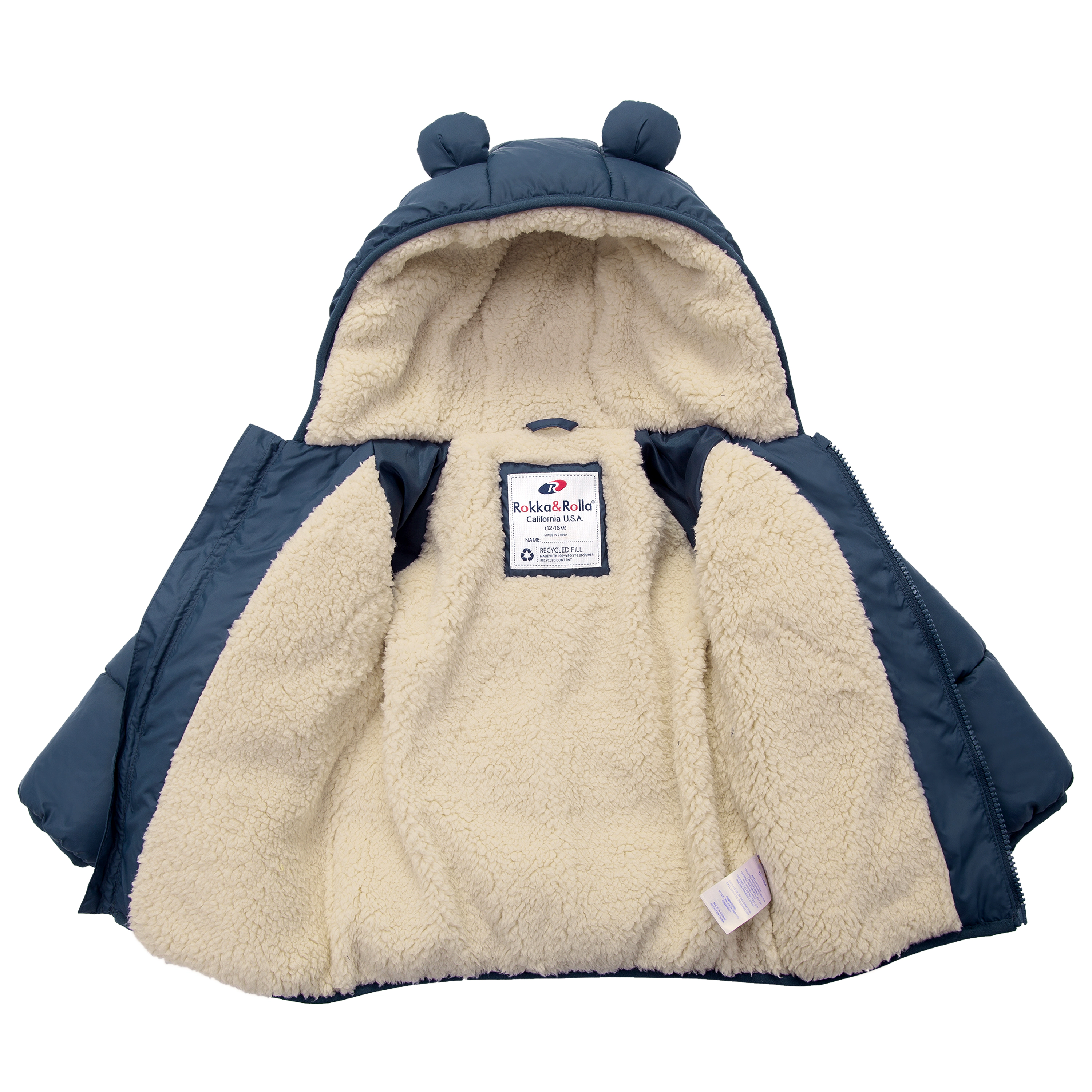 Rokka&Rolla Baby Boys Fleece-Lined Puffer Jacket