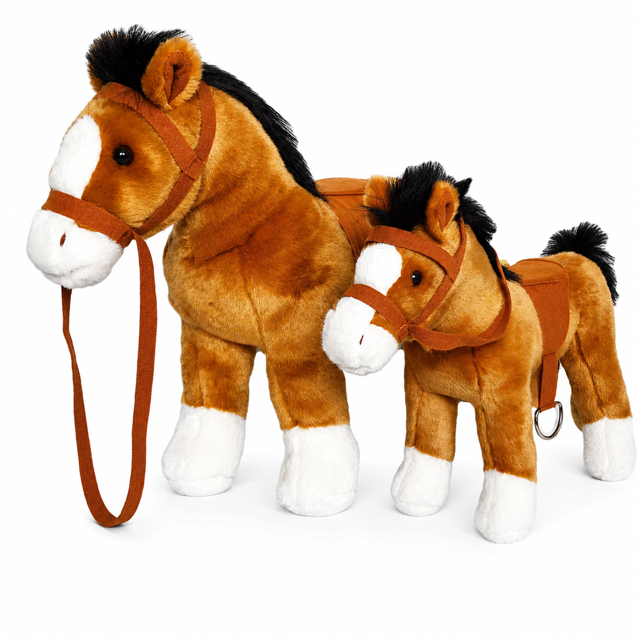 Auswella Plush Small 12 inch Copper Golden Brown Horse