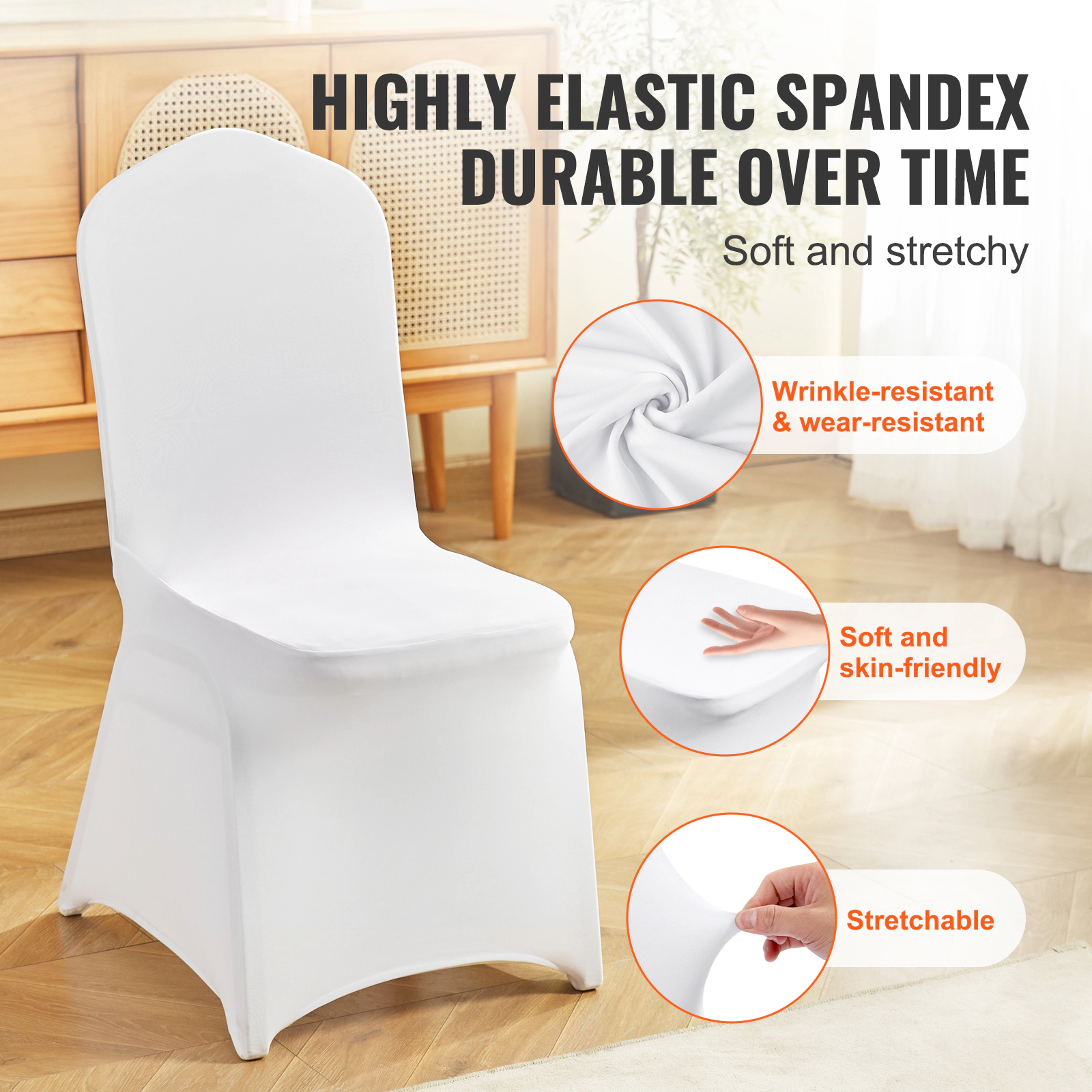 HONGGE Stretch Spandex Folding Chair Covers, Universal Fitted Chair Cover, Removable Washable Protective Slipcovers