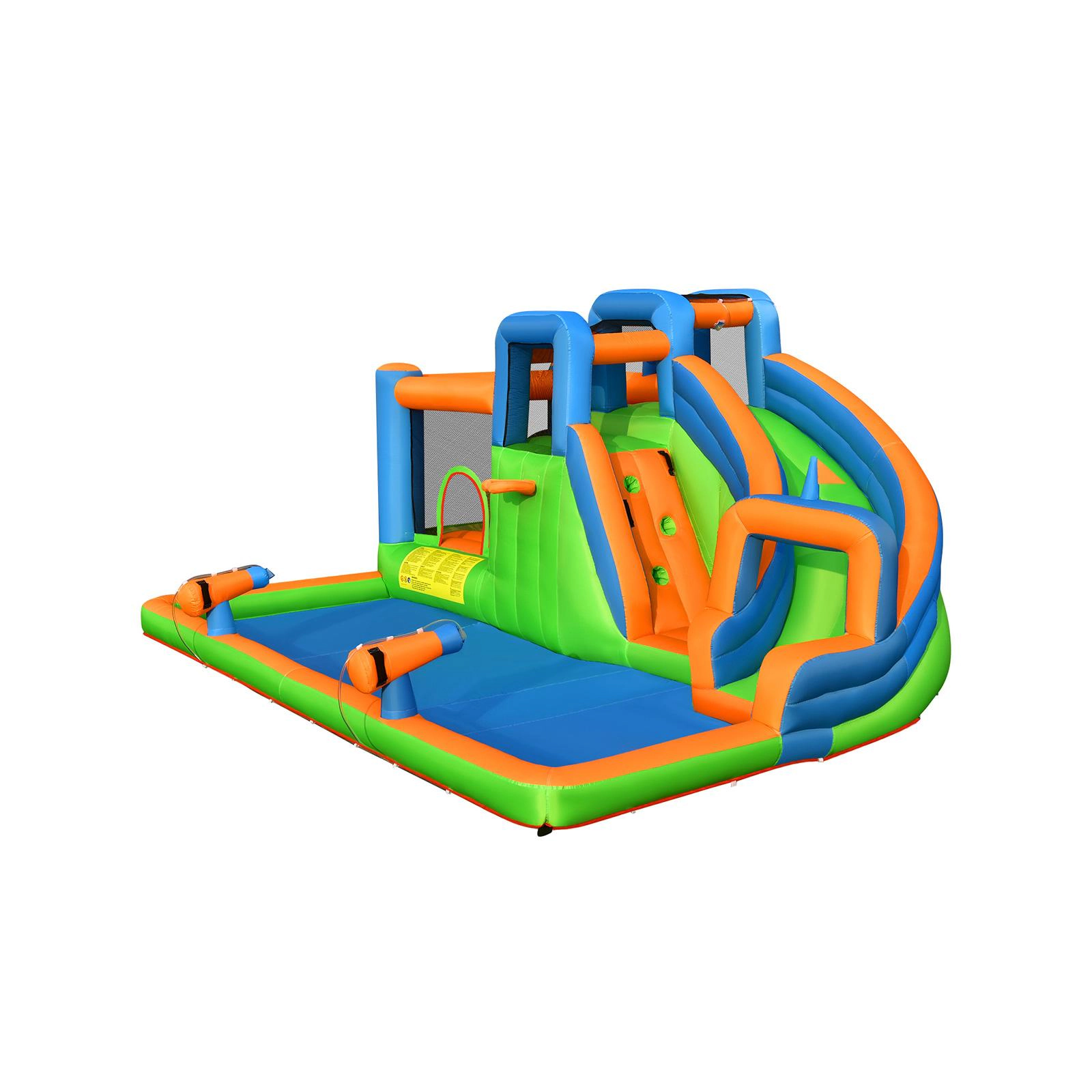 SUGIFT Inflatable Water Slide Bounce House Dual Climbing Walls & Splash Pool 200-lb Capacity Ages 3-12 Multi-colored