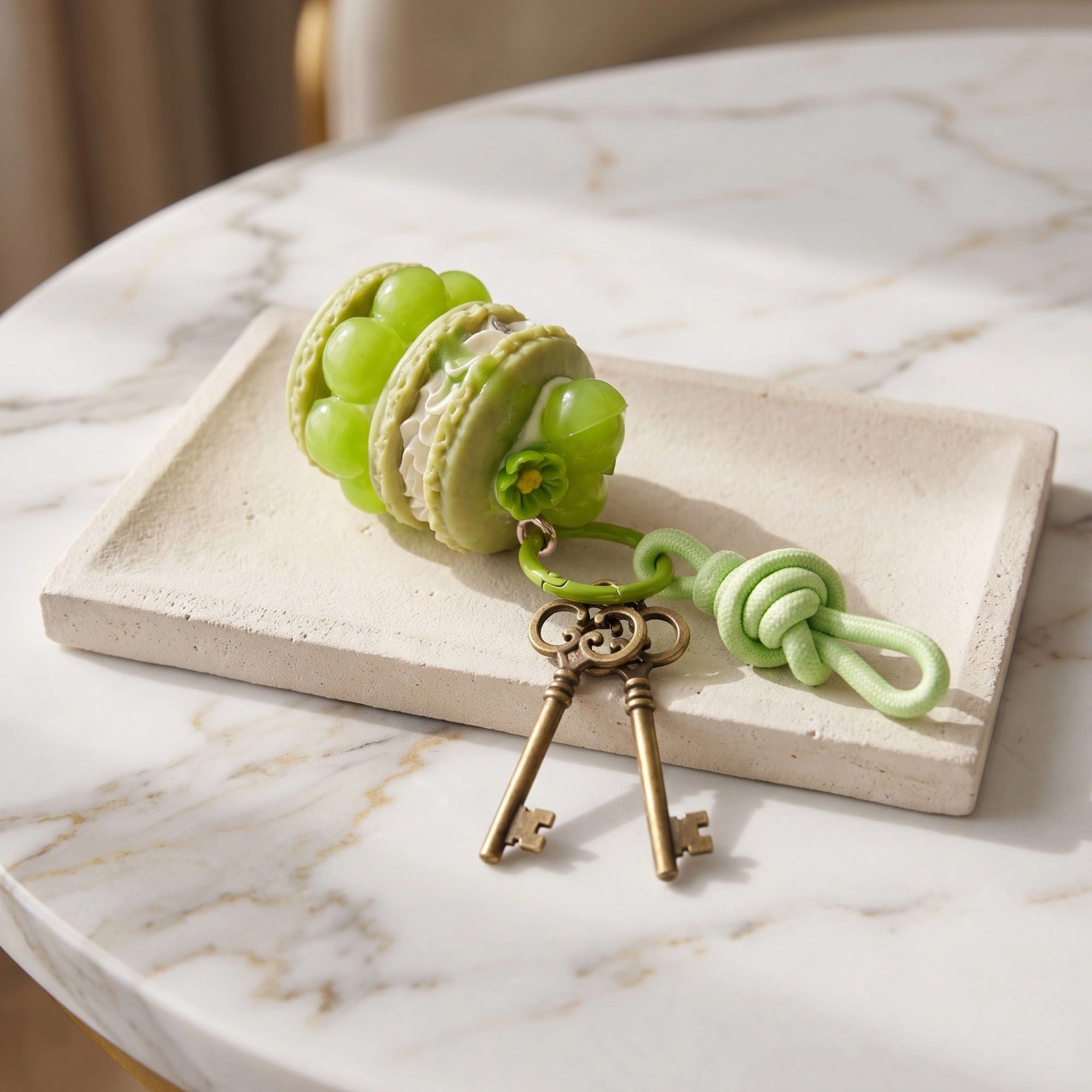 Alilang Womens Bag Charm with Hanging Loop and Decorative Dessert Accent