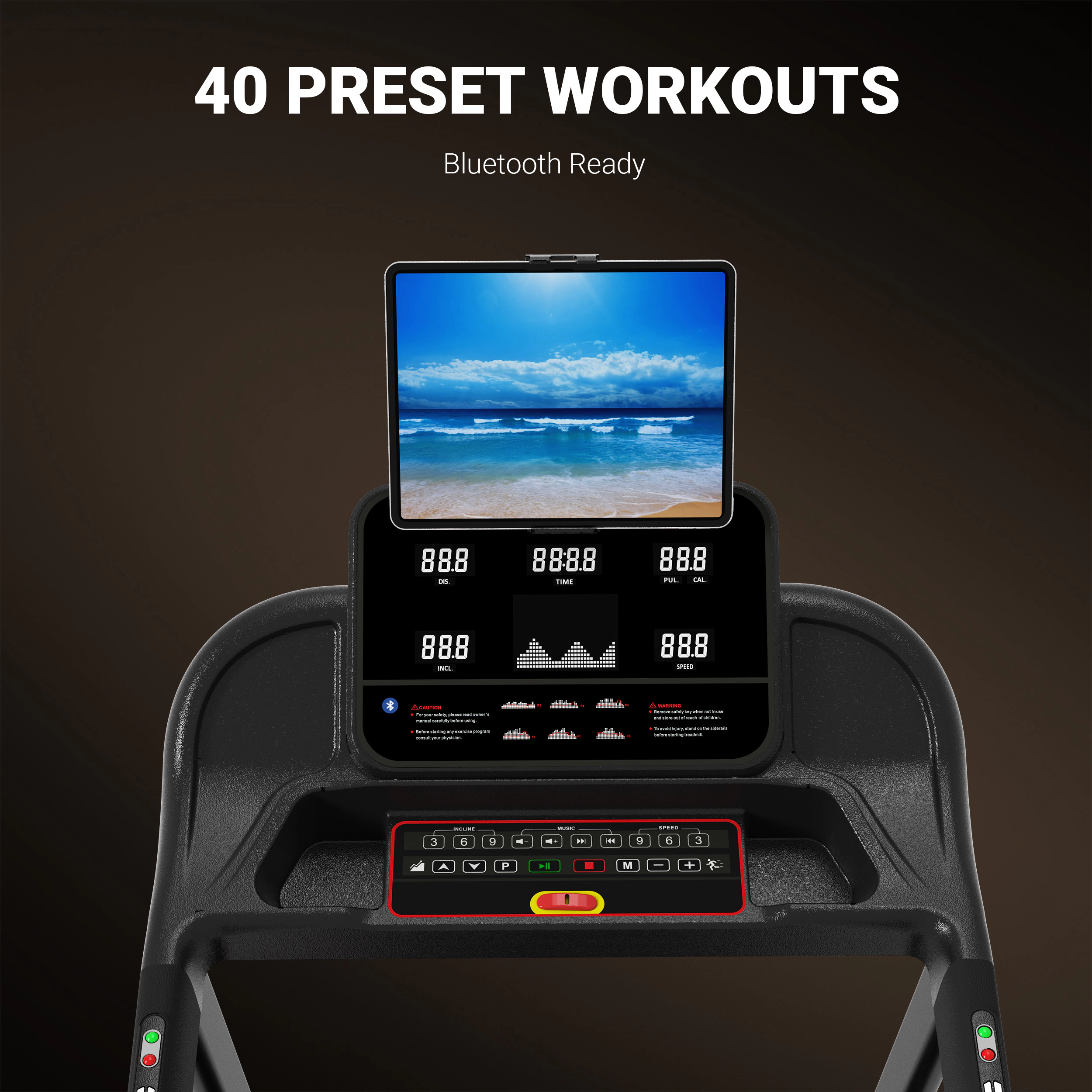 HARISON Folding Treadmill for Home, Intelligent Treadmill with Incline, Compact Running Machine