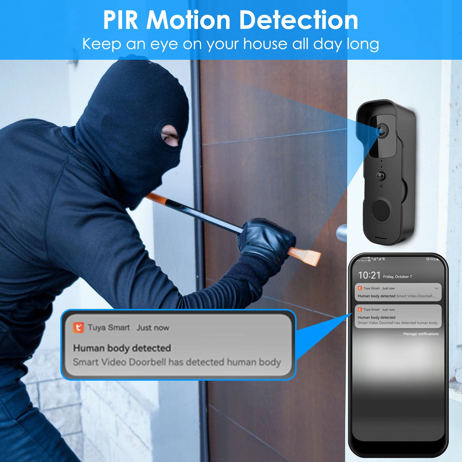 GBruno Wireless Smart Video Doorbell Camera