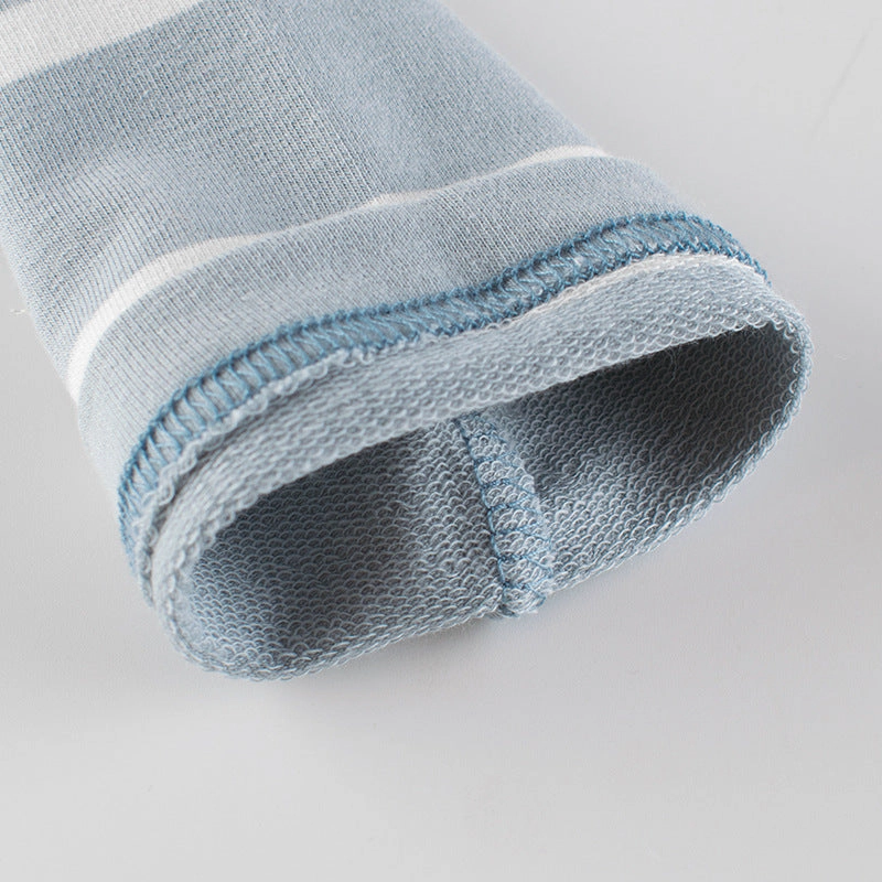 MyKids-USA Baby Blue Striped Pattern Long Sleeve Soft Cotton Shirt