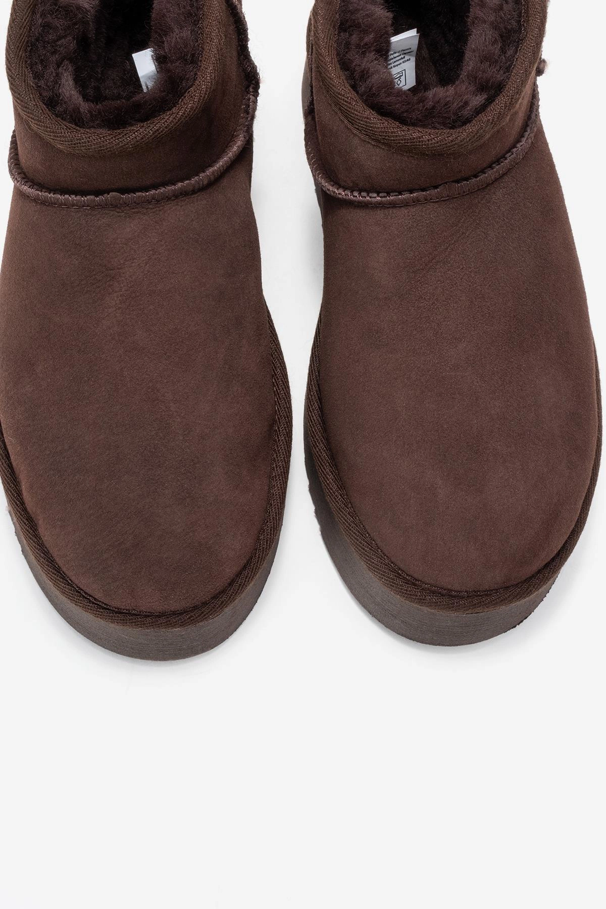 Forever & Always Womens Havana Leather Platform Ankle Boots