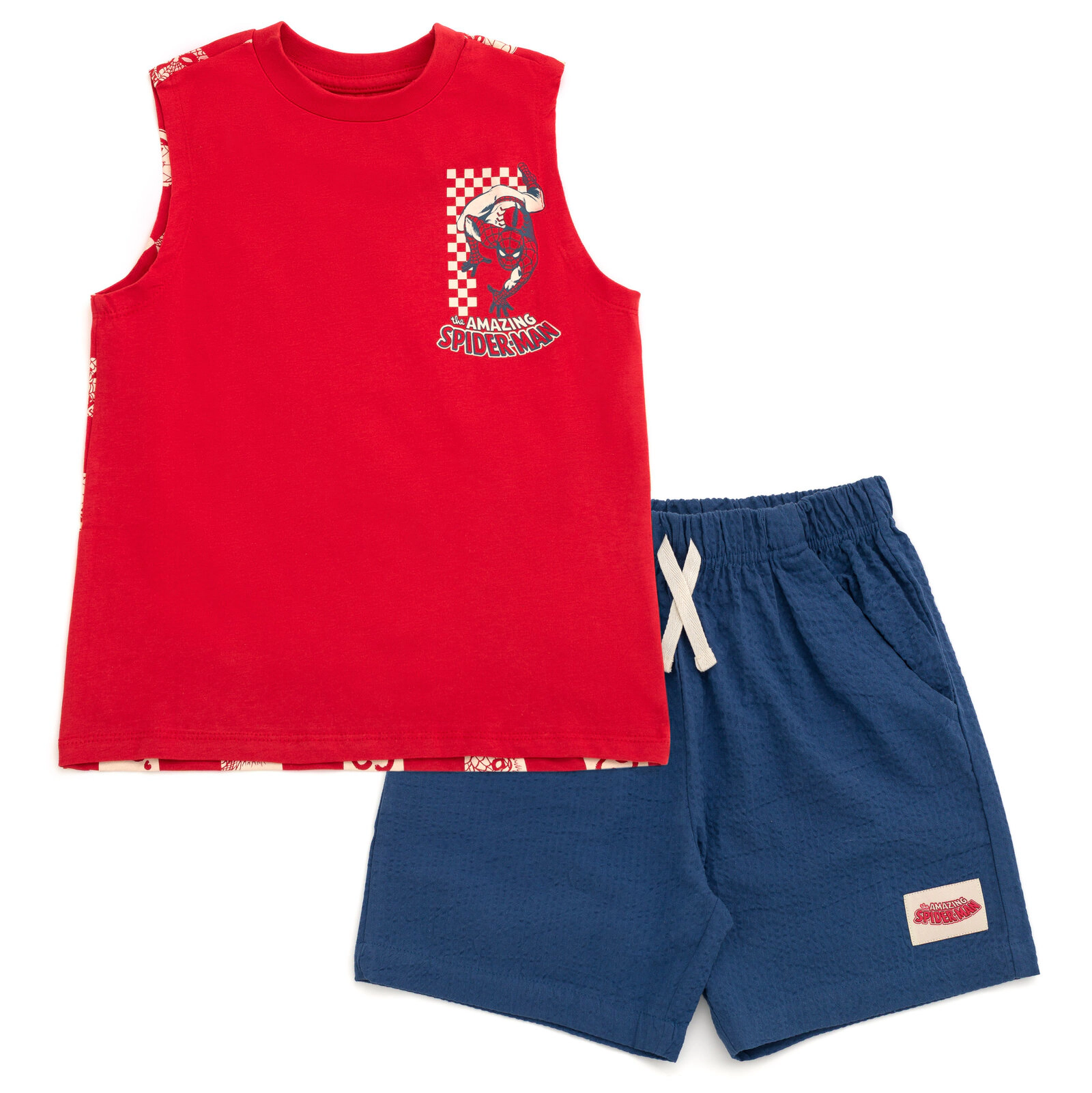 Marvel Spider-Man Boys' Athletic 2-Piece Tank Top and Shorts Set