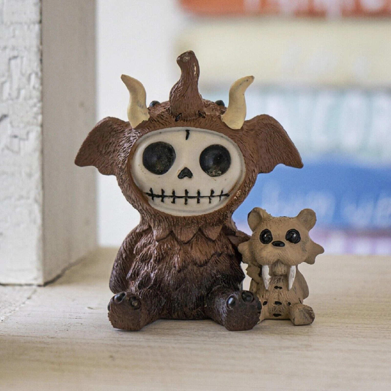 Pacific Giftware Furrybones Warren Wooly Mammoth Skeleton in Costume Figurine 3 Inch Brown