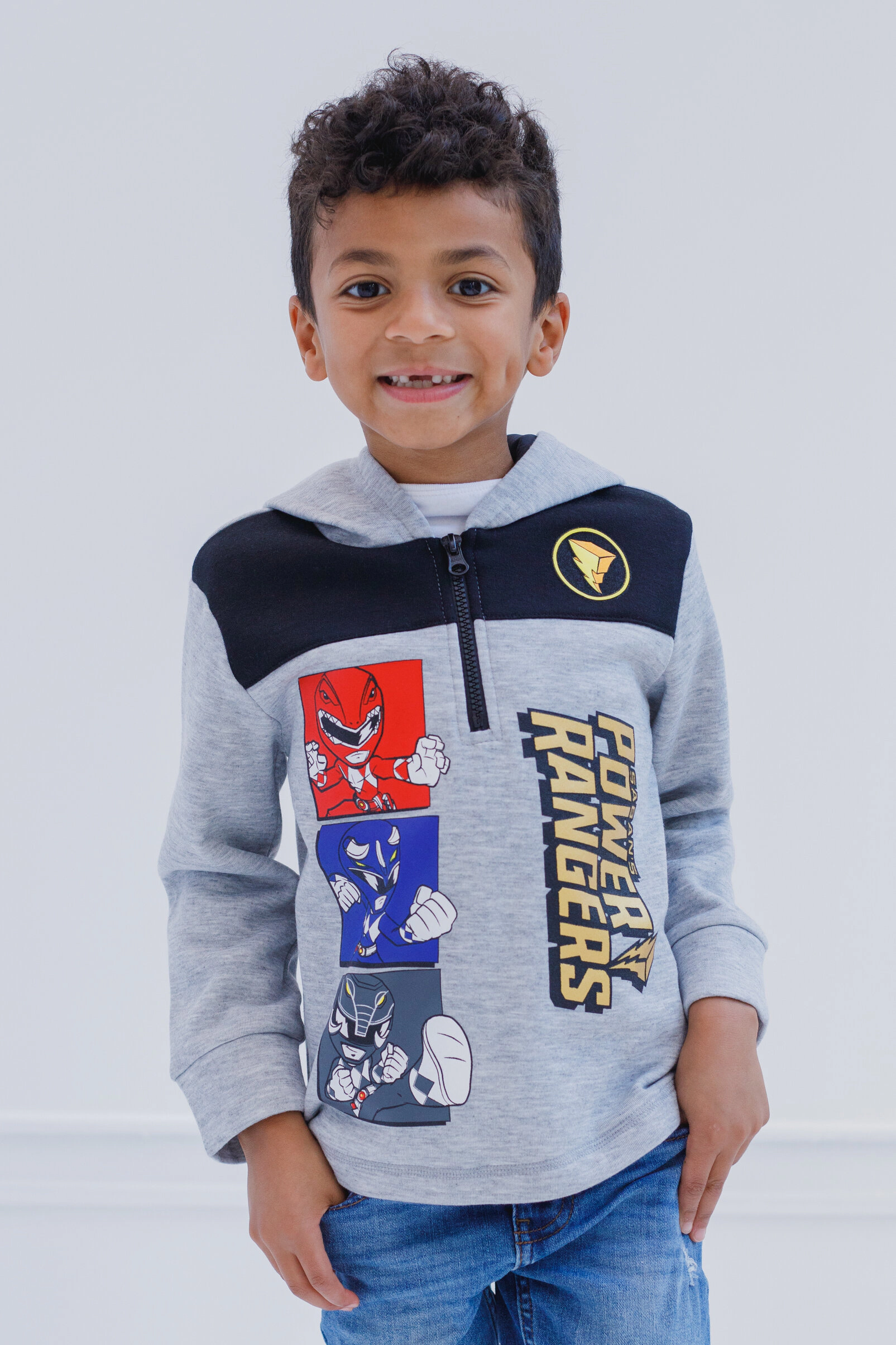 Power Rangers Boys' Fleece Quarter-Zip Hoodie