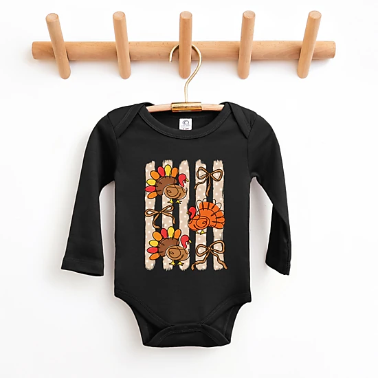 The Juniper Shop - Infant Long Sleeve Bodysuit - Turkey Linework - JCPenney
