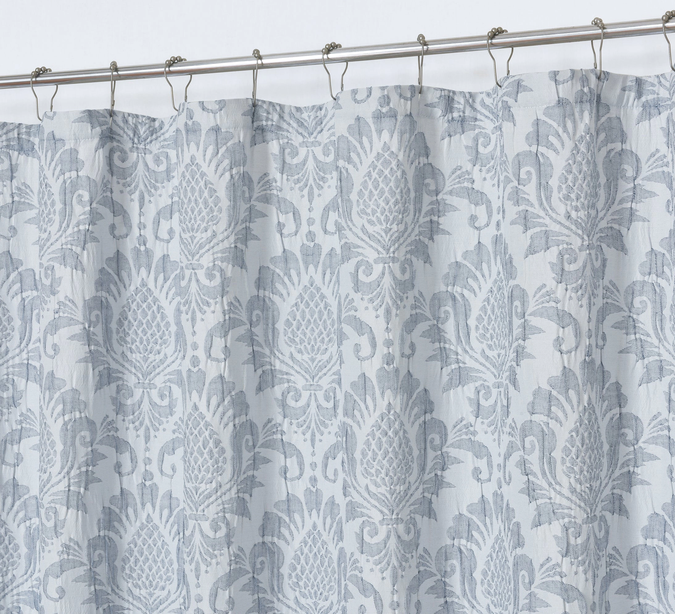 Dainty Home Vanessa Medallion Jacquard Textured Soft Polyester Fabric Shower Curtain, 72" x 72"