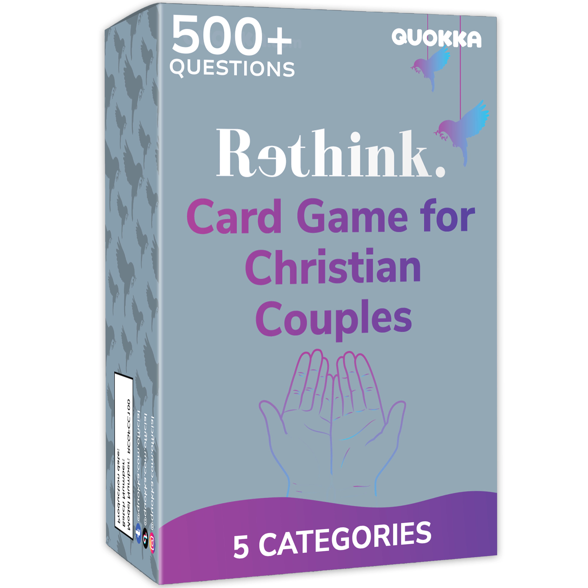 QUOKKA Christian Couples Conversation Card Game – 500 Faith-Based Questions for Couples