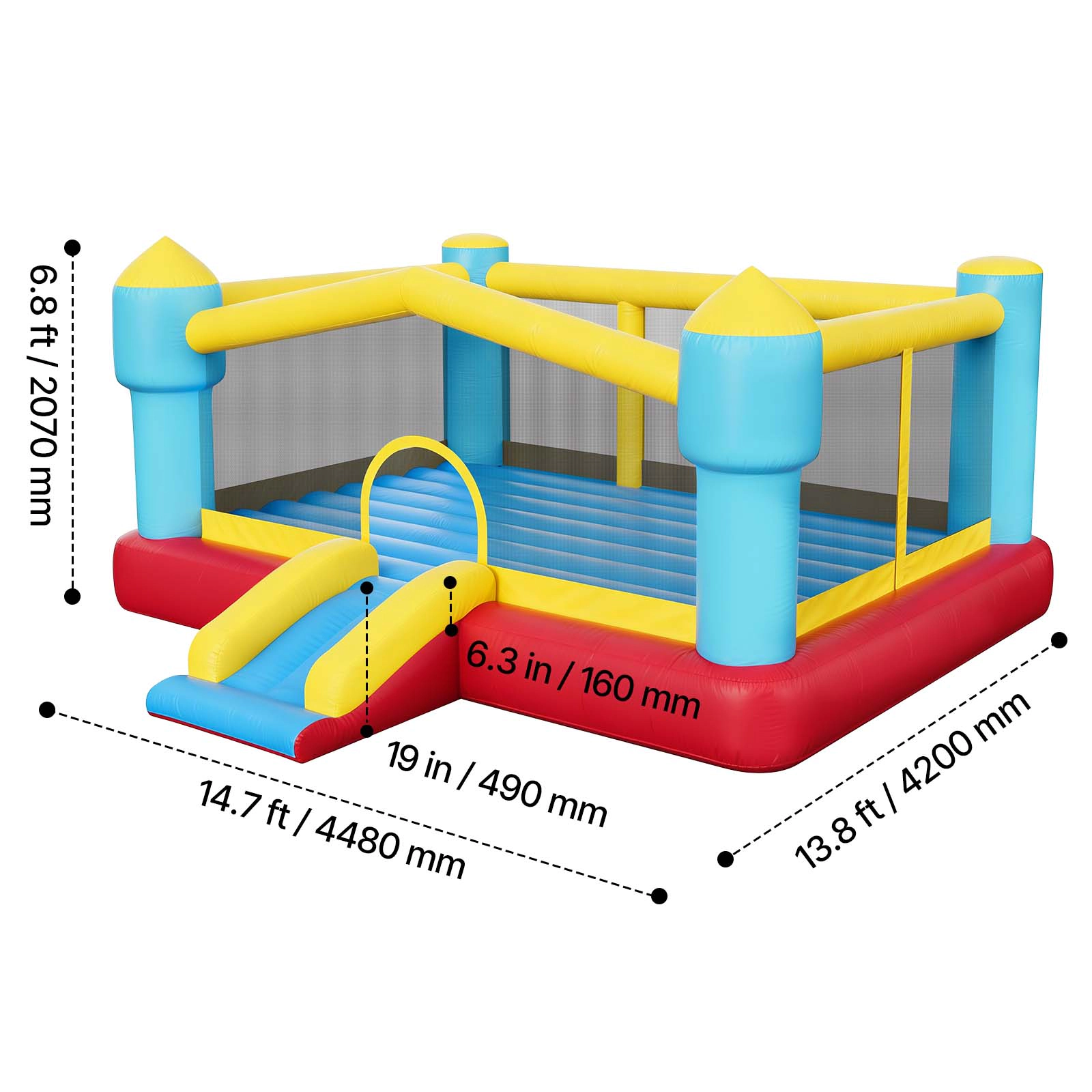 HONGGE Inflatable Bounce House Slide Castle for Kids Ages