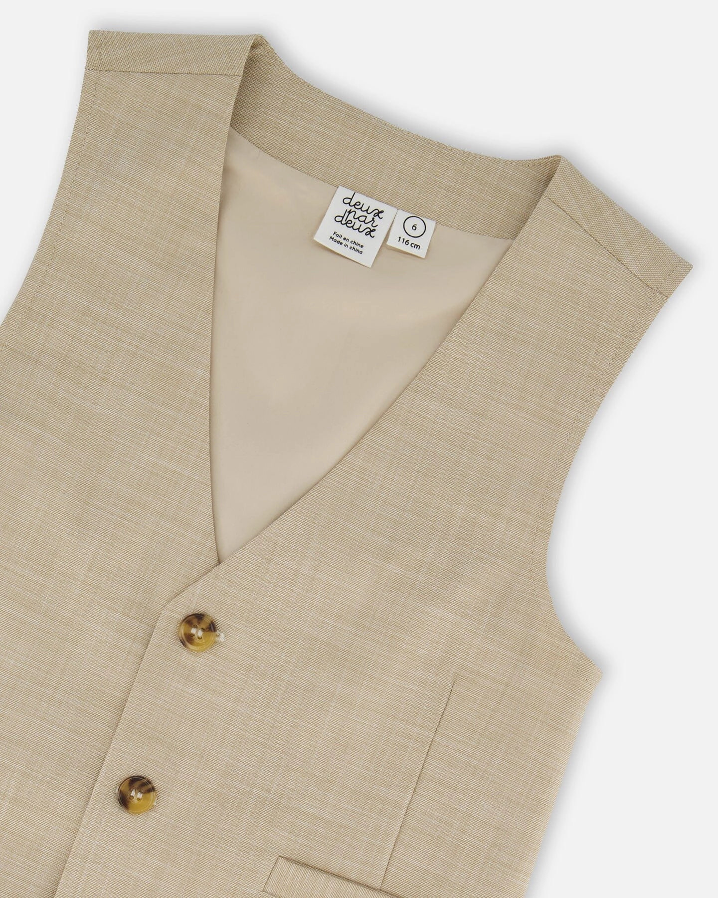 Deux par Boys Fully Lined Button Front Vest