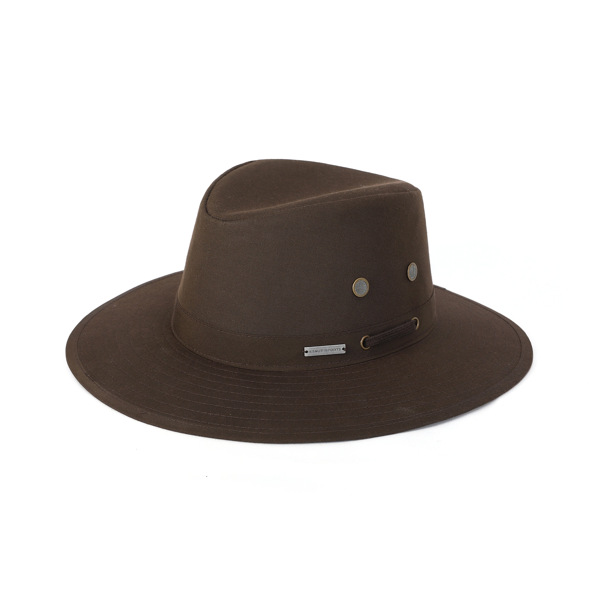 KANUT SPORTS Peale Safari Sun Hat - Unisex Waterproof Wide Brim with Mesh Eyelets and Adjustable Chincord