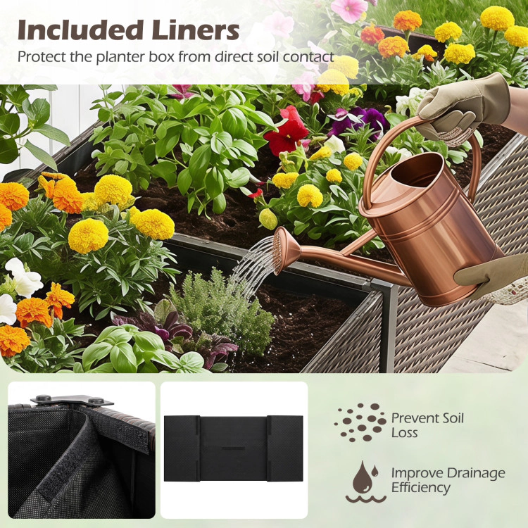 Hivvago Raised Garden Bed with Legs and Removable Liner for Vegetables Herbs Patio