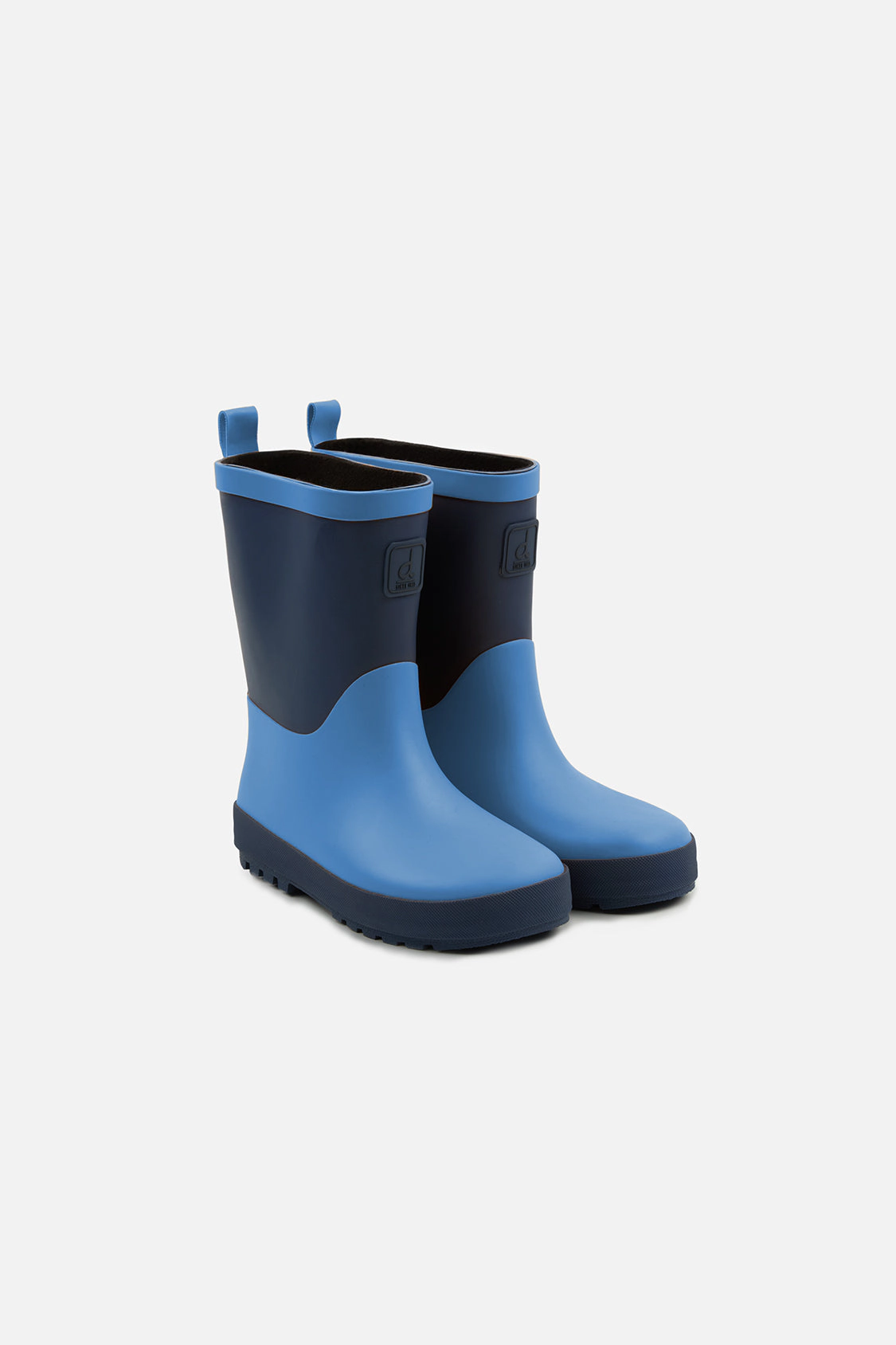 Deux par Boys Two-Tone Treaded Pull-On Rain Boots
