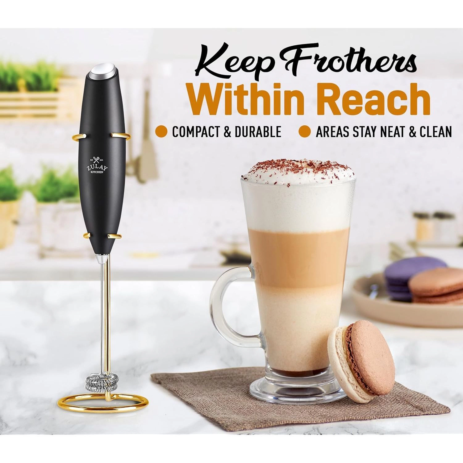 Zulay Kitchen Original Frother Stand for Milk Frothers