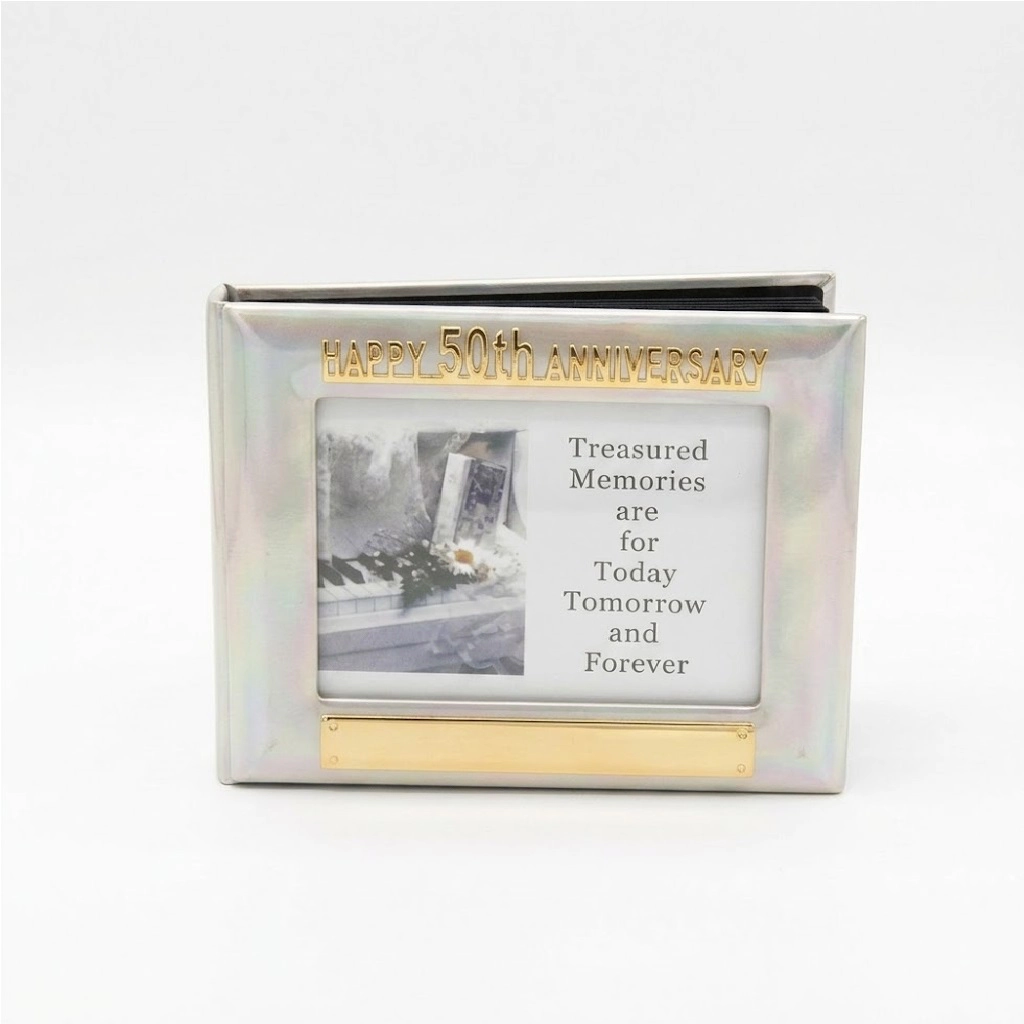 Jiallo Silver Happy 25th Anniversary Keepsake Photo Album