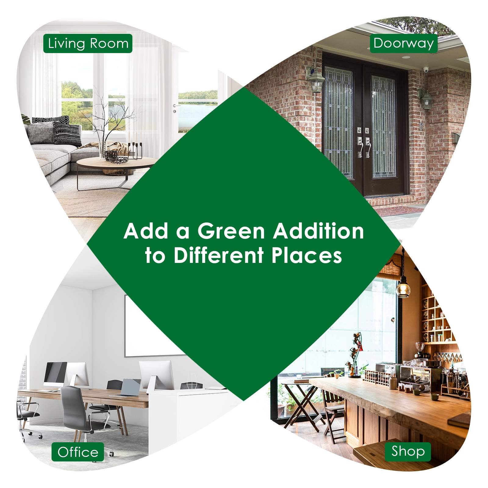 Slickblue Artificial Green Topiary Tree 48in Potted Faux Plant for Entryway Porch and Patio