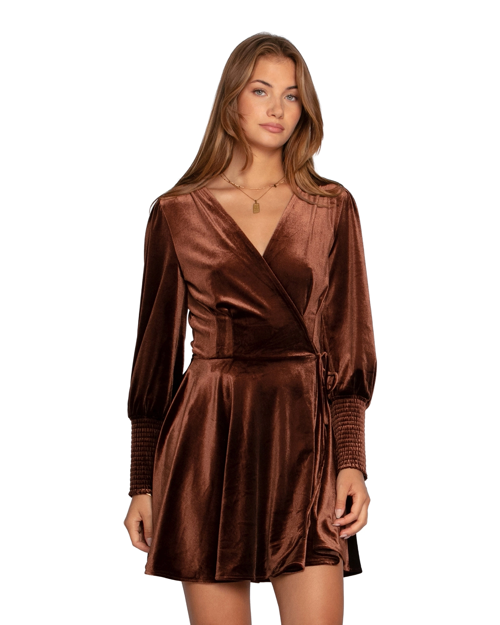 Belle & Bloom Loved You First Velvet Mini Dress