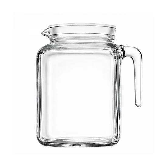 Home Collection 67.75 oz Glass Beverage Jug with Teal Airtight Lid