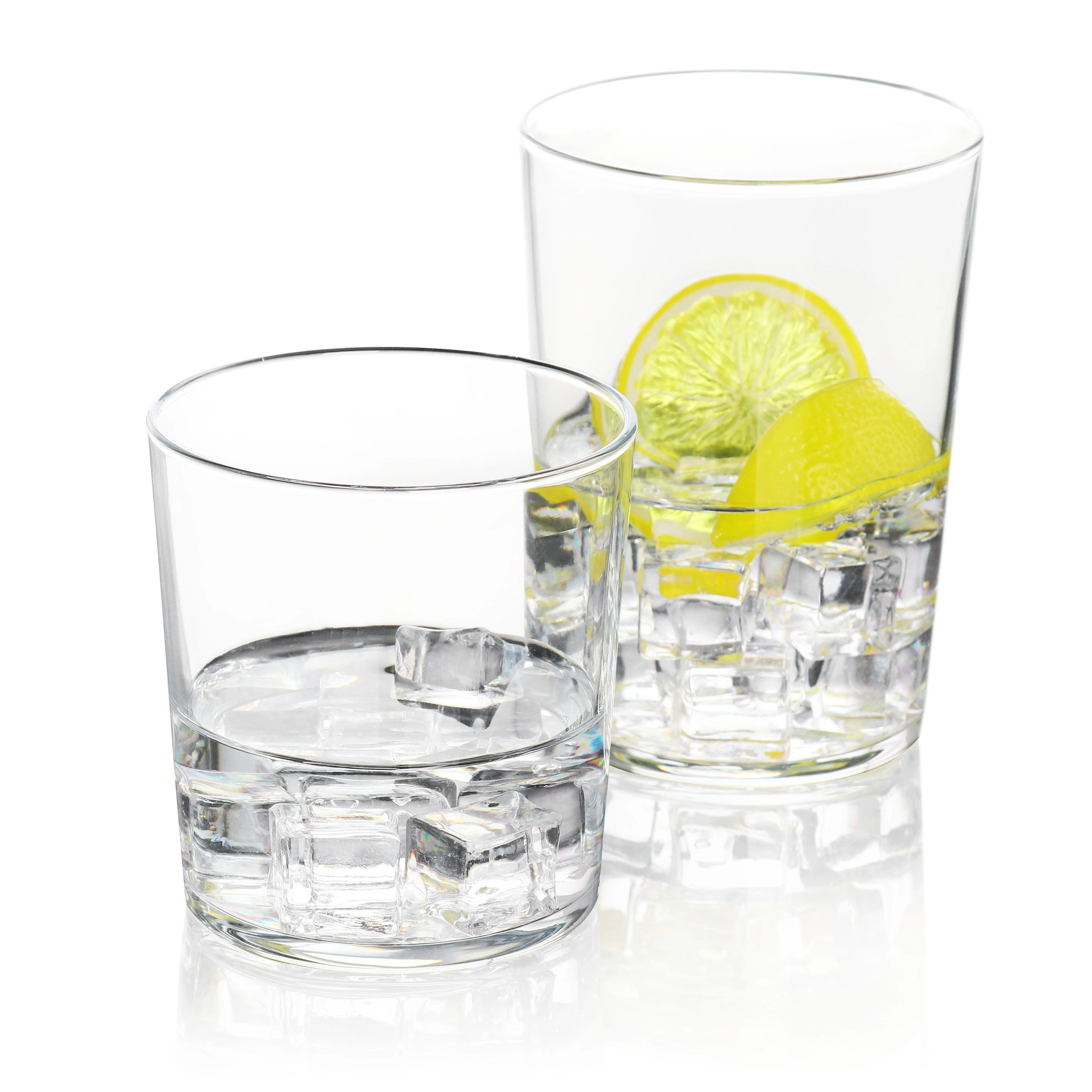 Martha Stewart 12 Piece Bowey Double Old Fashion and Highball Glassware Set