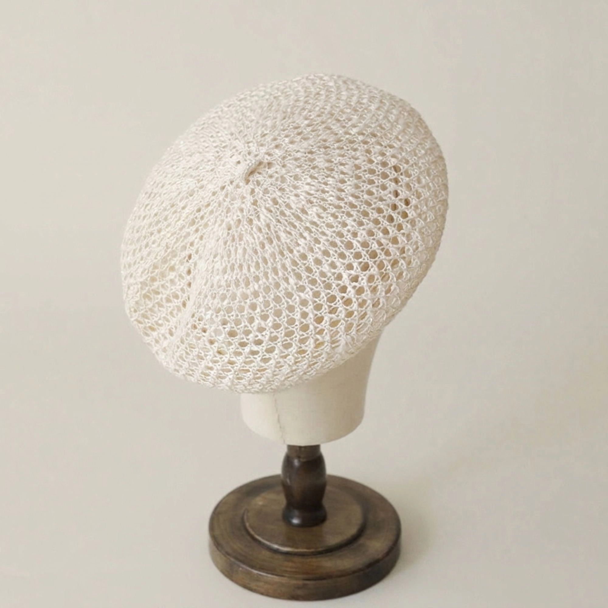 Anna-Kaci Women's Open Knit Beret Hat with Soft Slouchy Shape